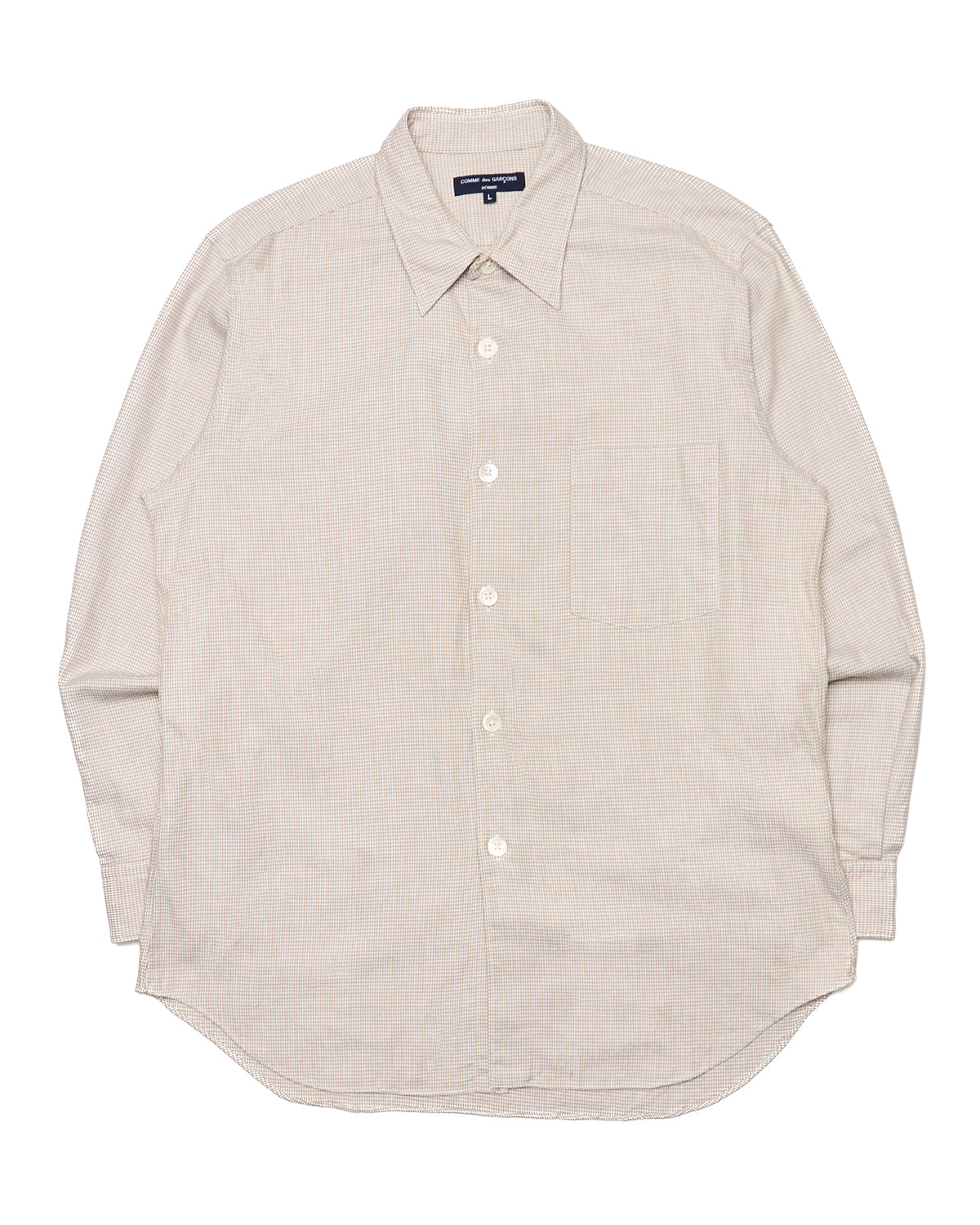A/W05 COMME des GARÇONS HOMME Micro Houndstooth Dress Shirt