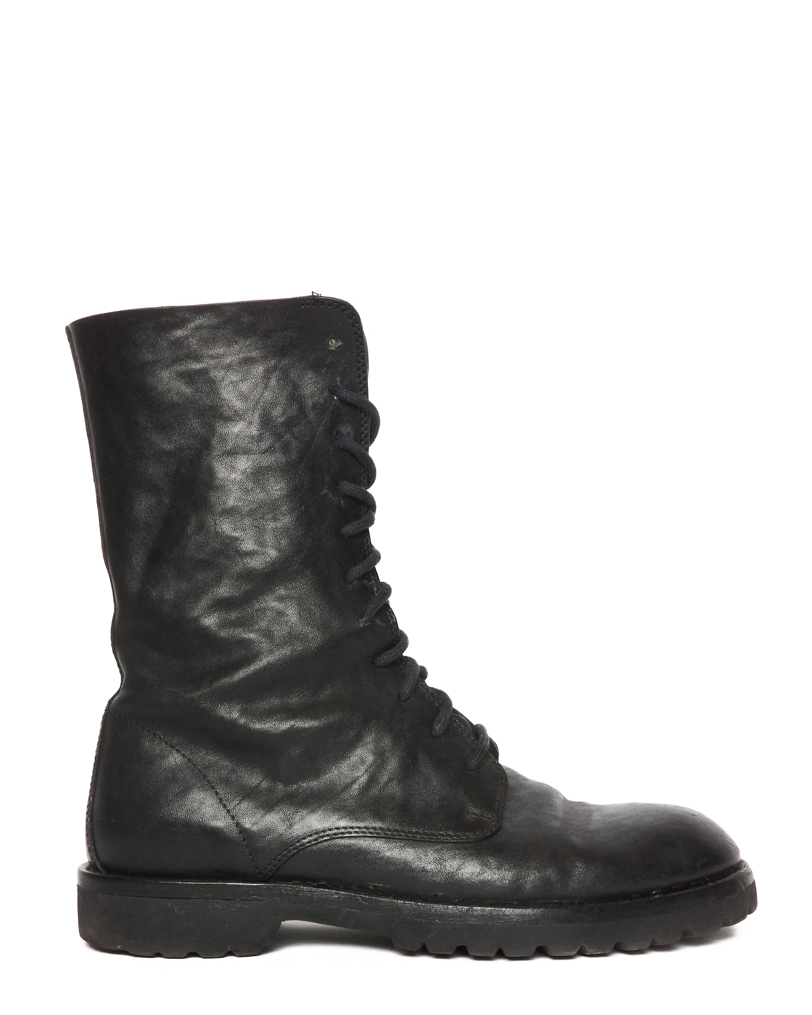 Ann Demeulemeester Leather Combat Boot