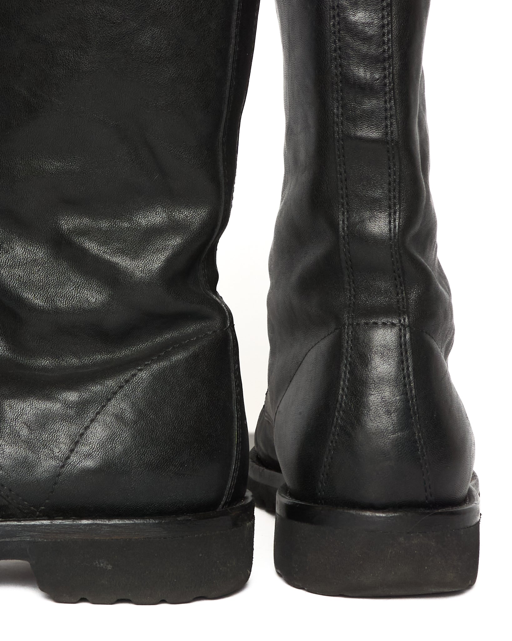 Ann Demeulemeester Leather Combat Boot