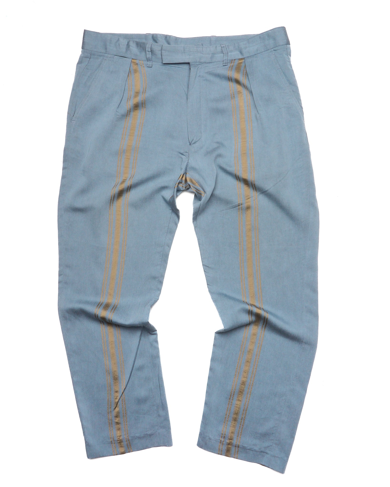 Ann Demeulemeester Gold Stripe Rayon Dress Pant