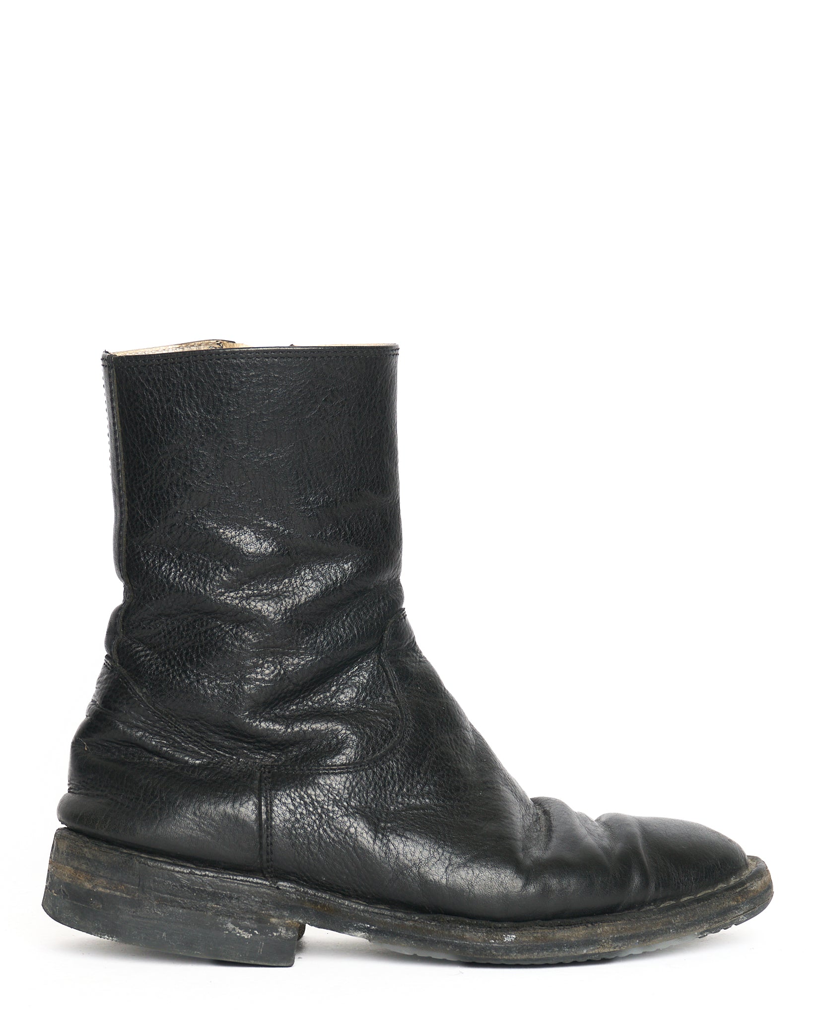 00s Ann Demeulemeester Side-Zip Leather Ankle Boots