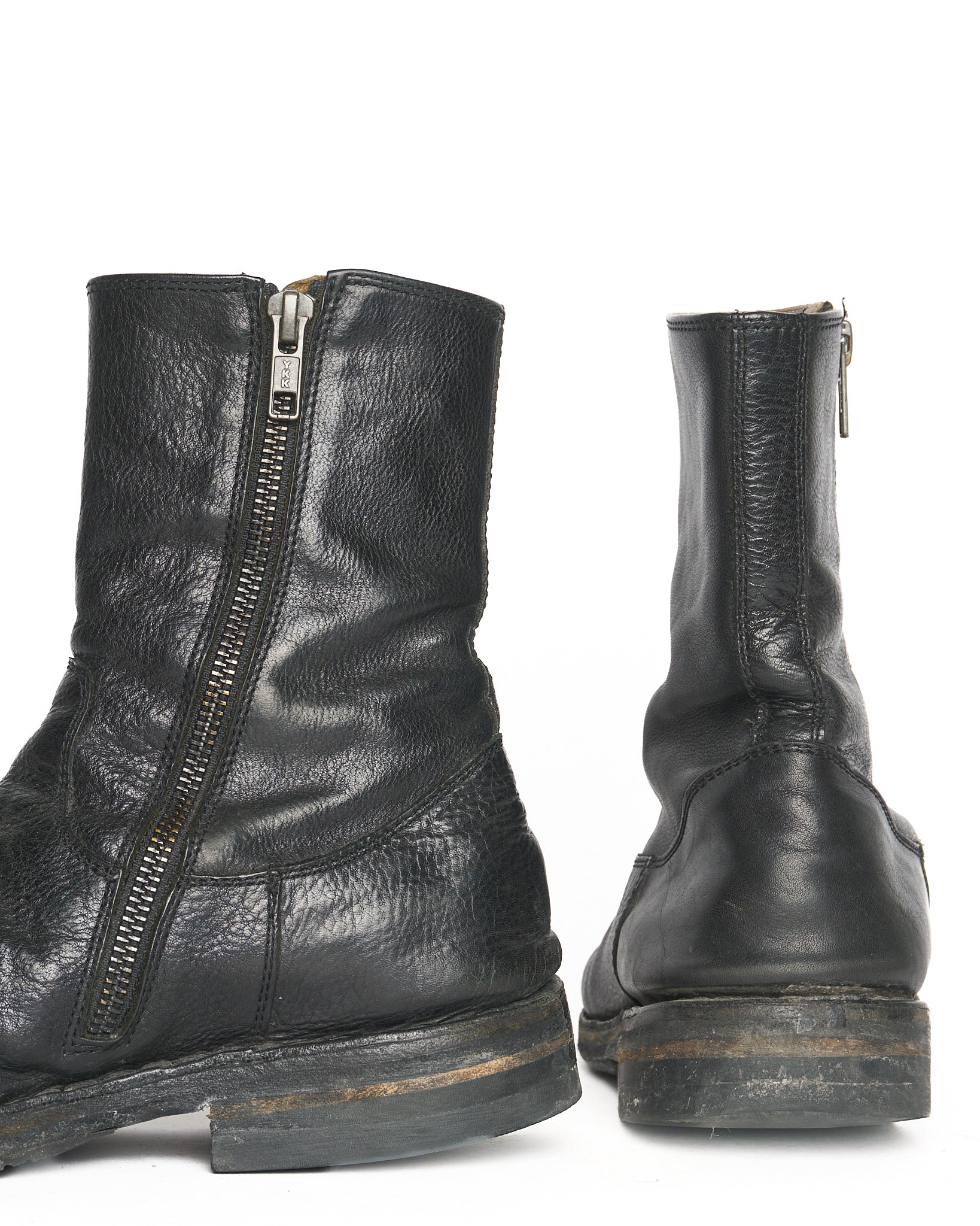 00s Ann Demeulemeester Side-Zip Leather Ankle Boots