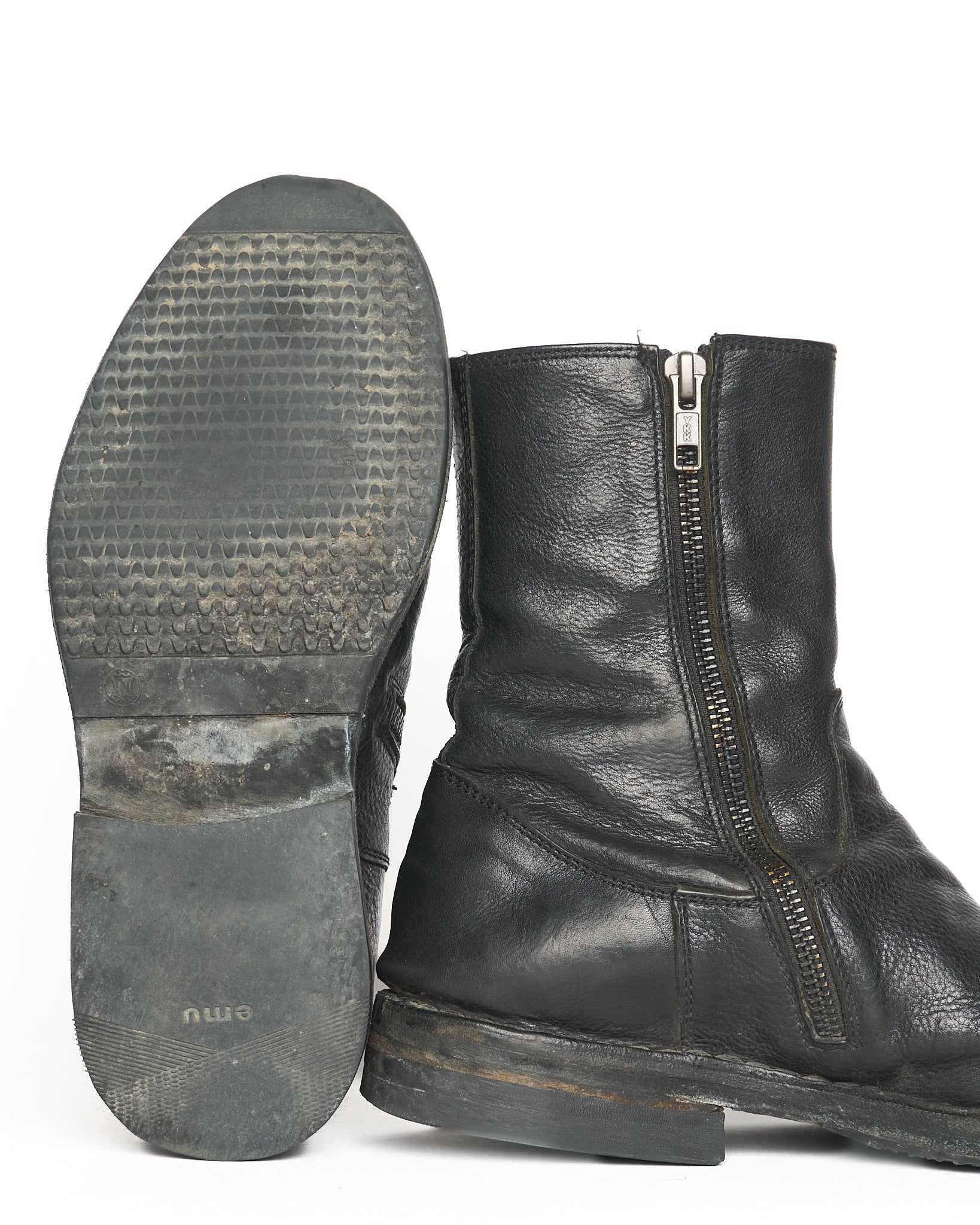 00s Ann Demeulemeester Side-Zip Leather Ankle Boots