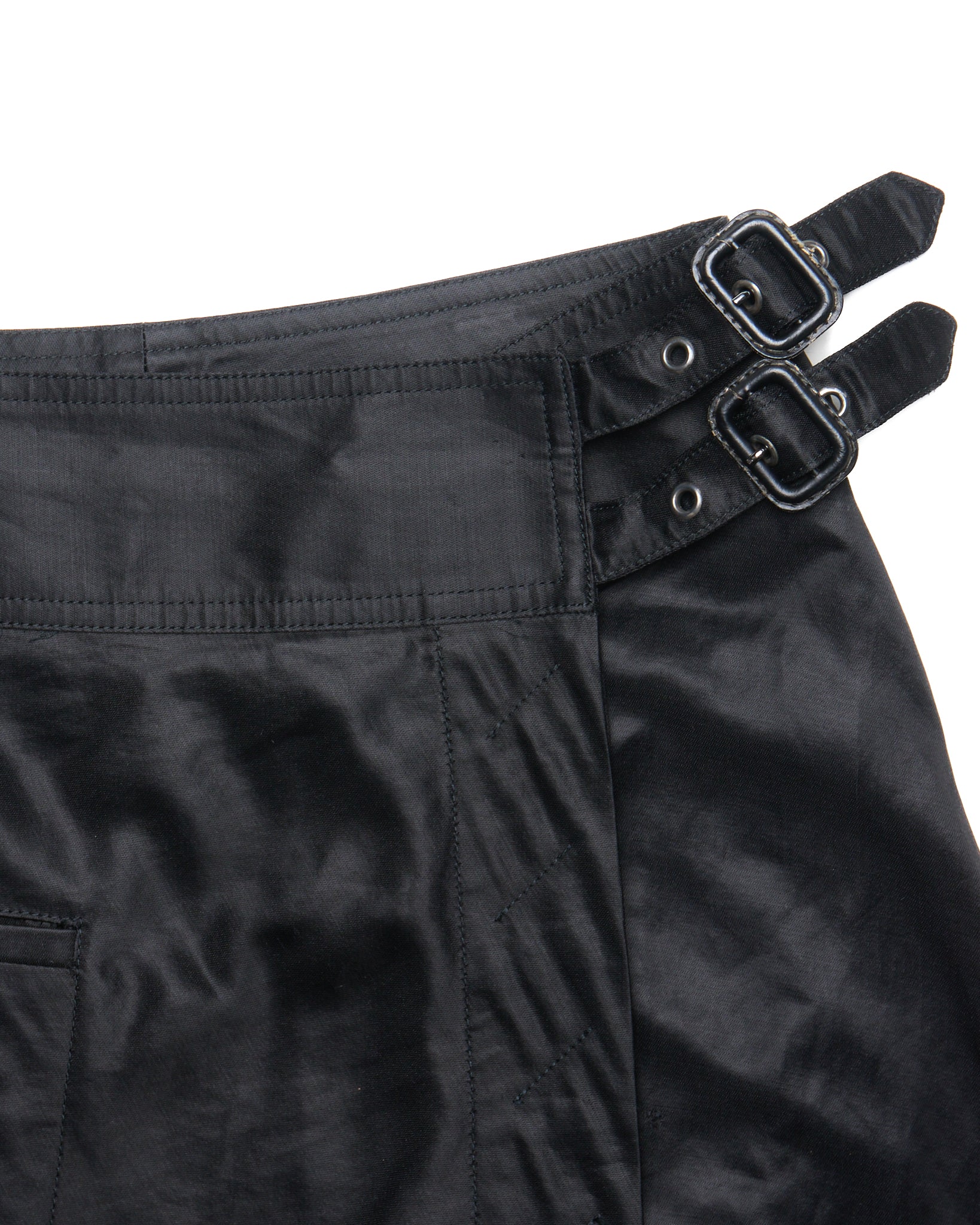 CoSTUME NATIONAL Double Belted Black Skirt