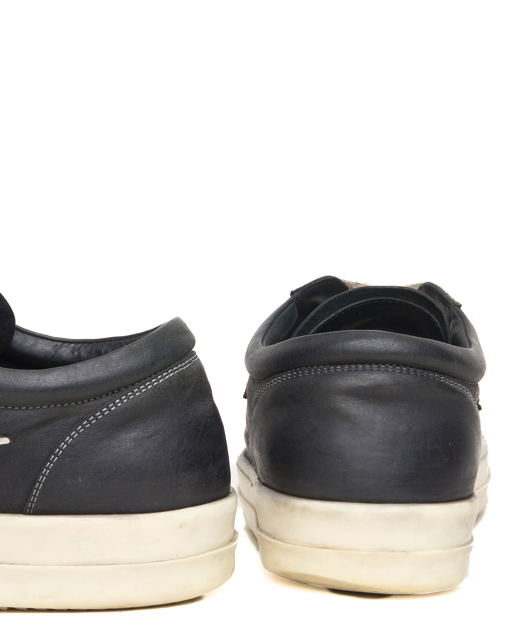 Rick Owens Black/Milk Low Top Vintage Sneakers