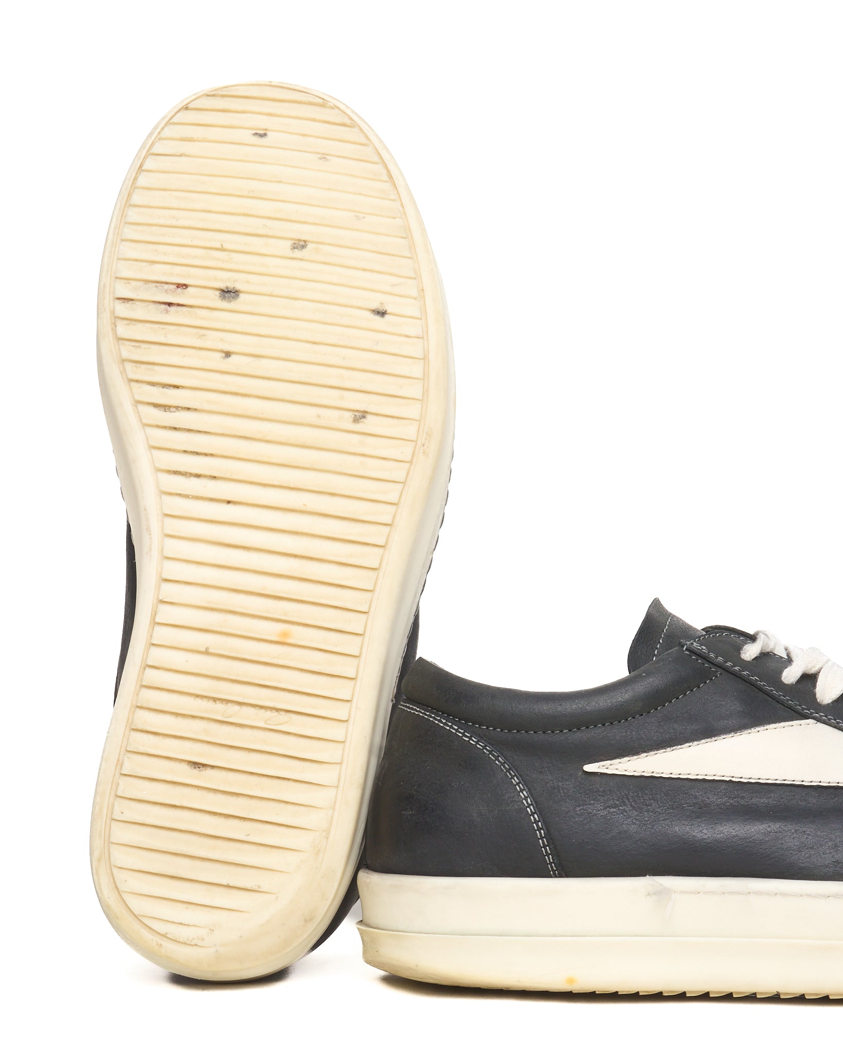 Rick Owens Black/Milk Low Top Vintage Sneakers