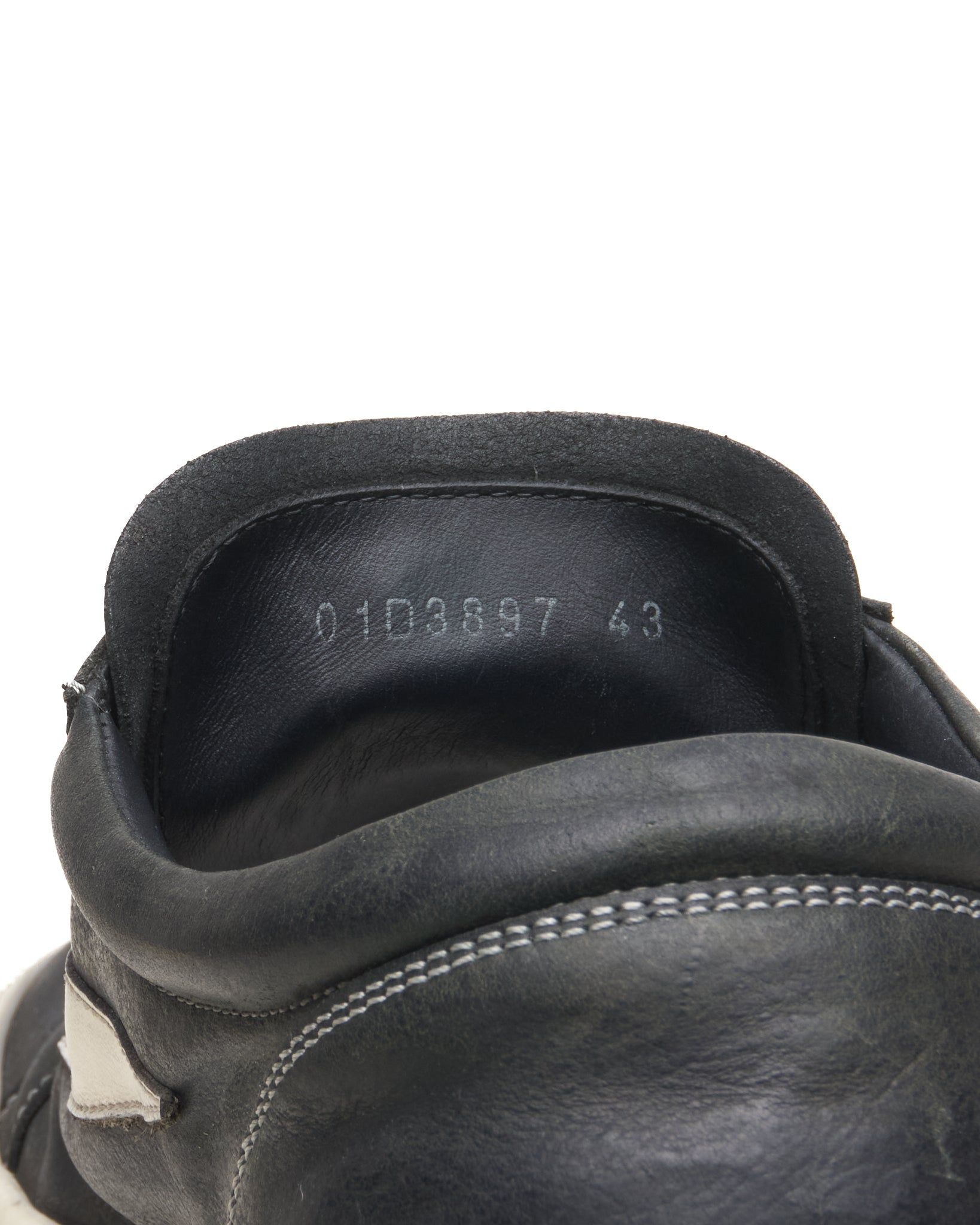 Rick Owens Black/Milk Low Top Vintage Sneakers