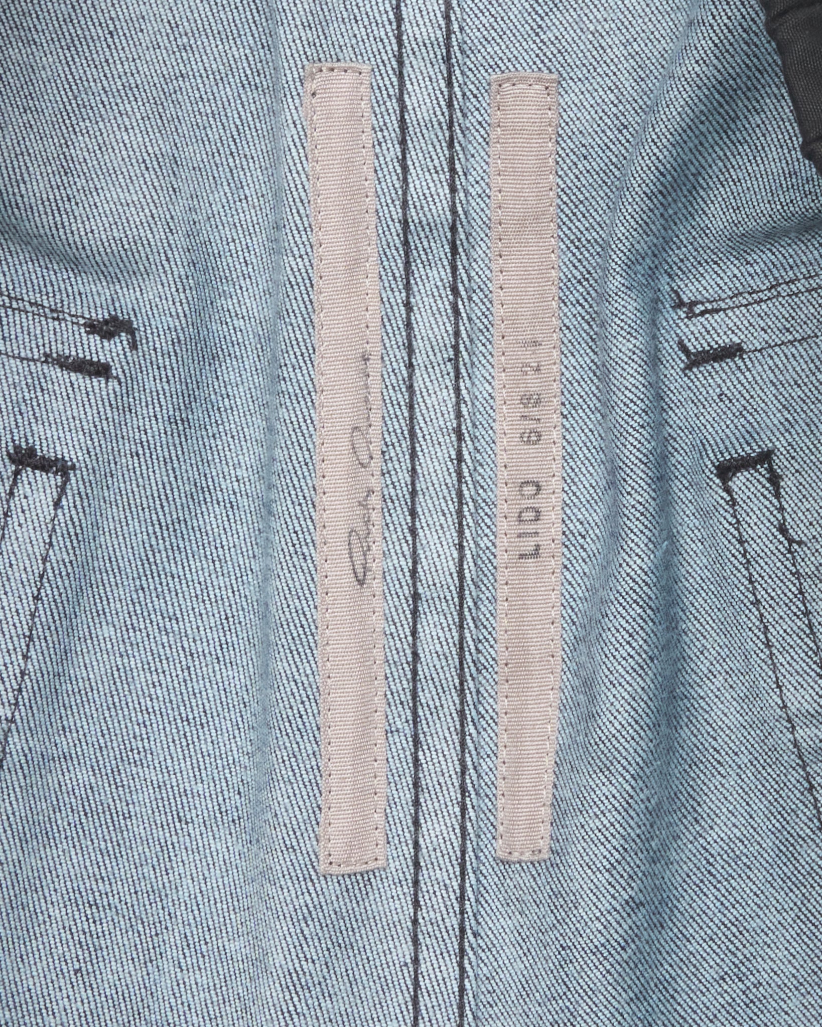 S/S20 Rick Owens ‘TECUATL’ Coated Linen Cargo Joggers