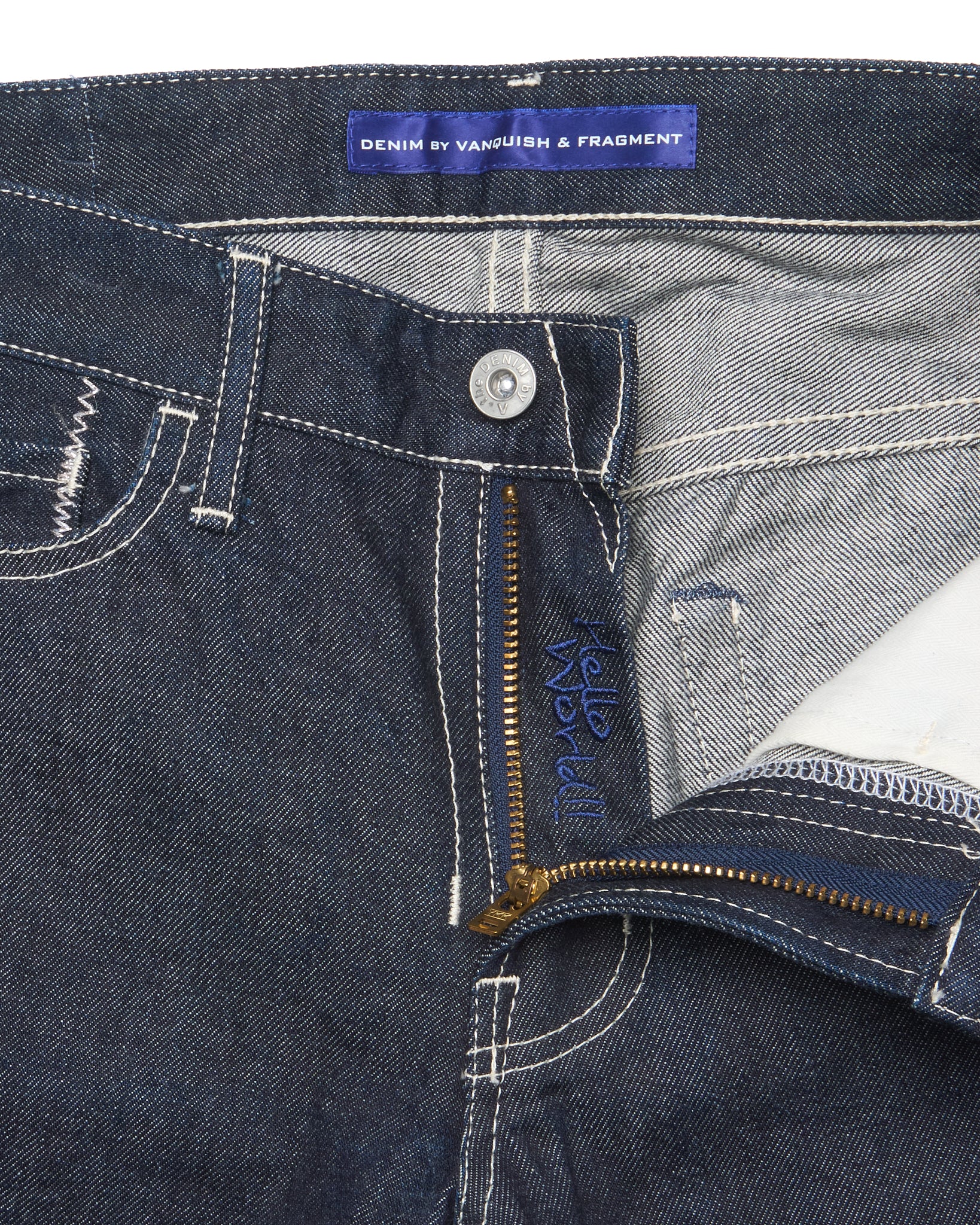 Early 2000s Vanquish x Fragment silver bolt jeans
