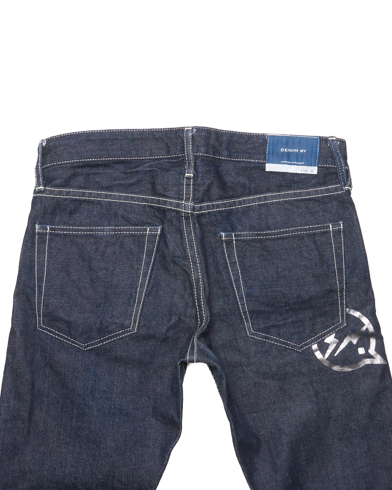 Early 2000s Vanquish x Fragment silver bolt jeans