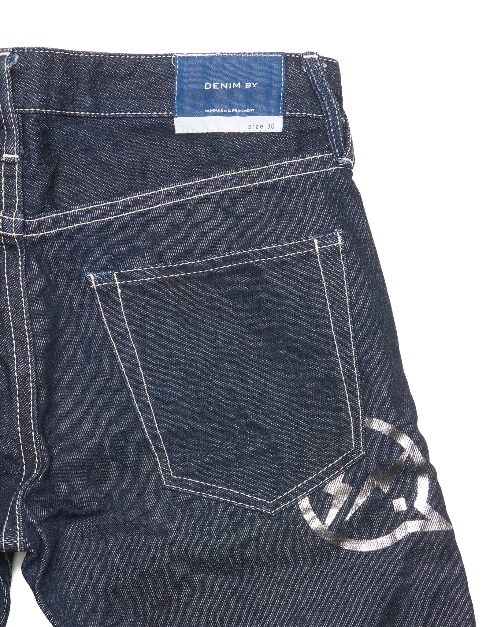 Early 2000s Vanquish x Fragment silver bolt jeans
