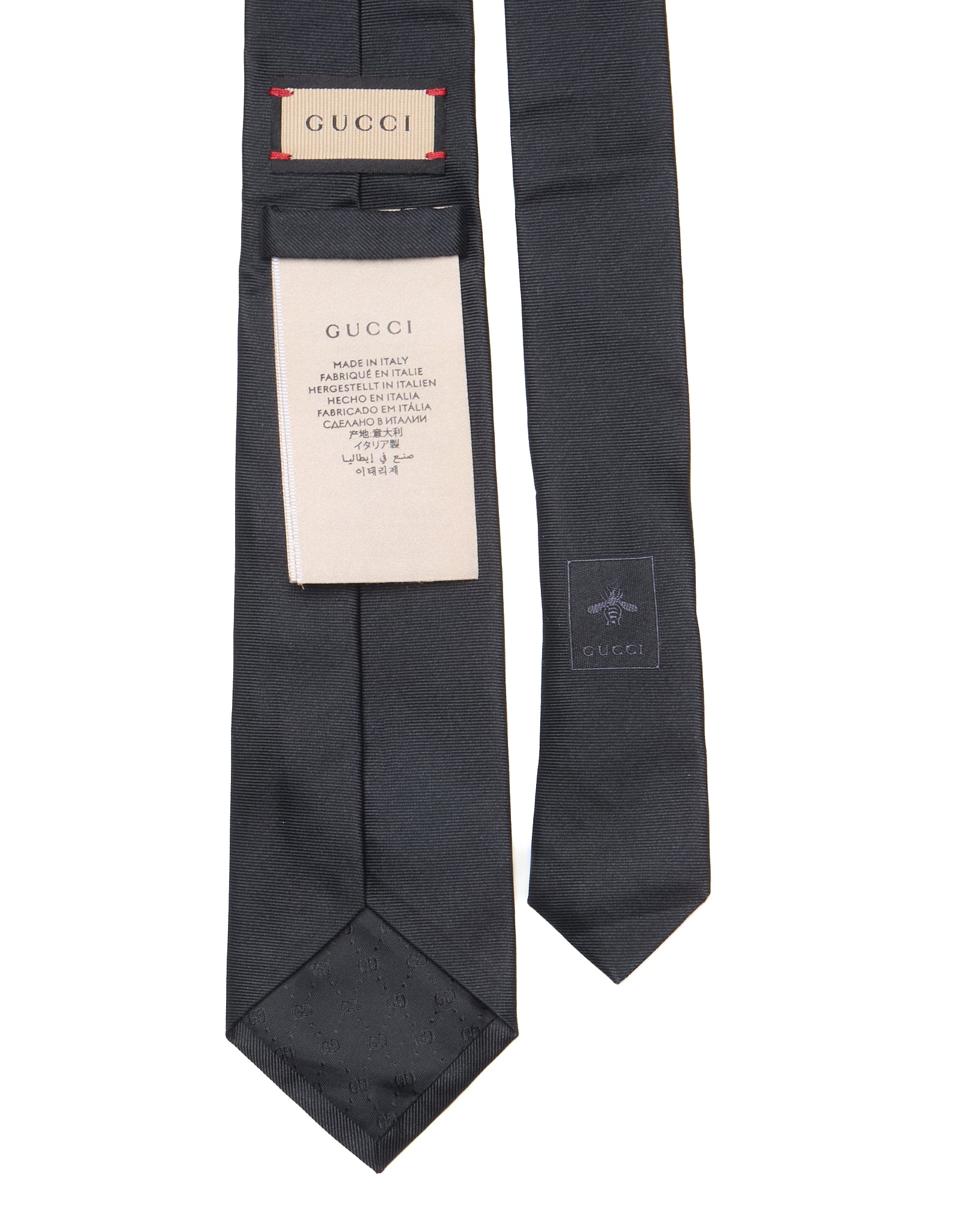 Gucci Gold Bee Embroidered Necktie