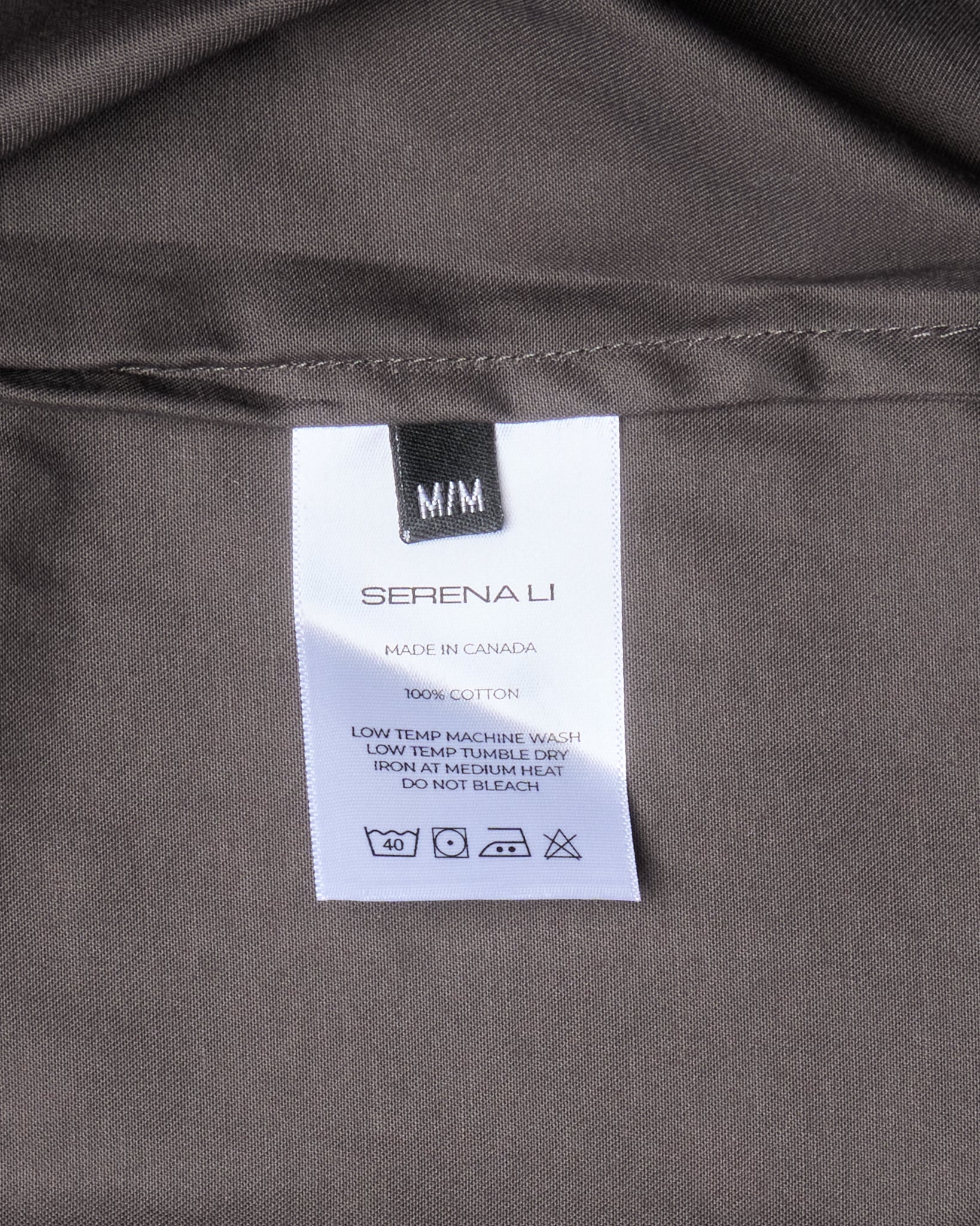 Serena Li Taupe Throat Latch Front-Zip Work Jacket