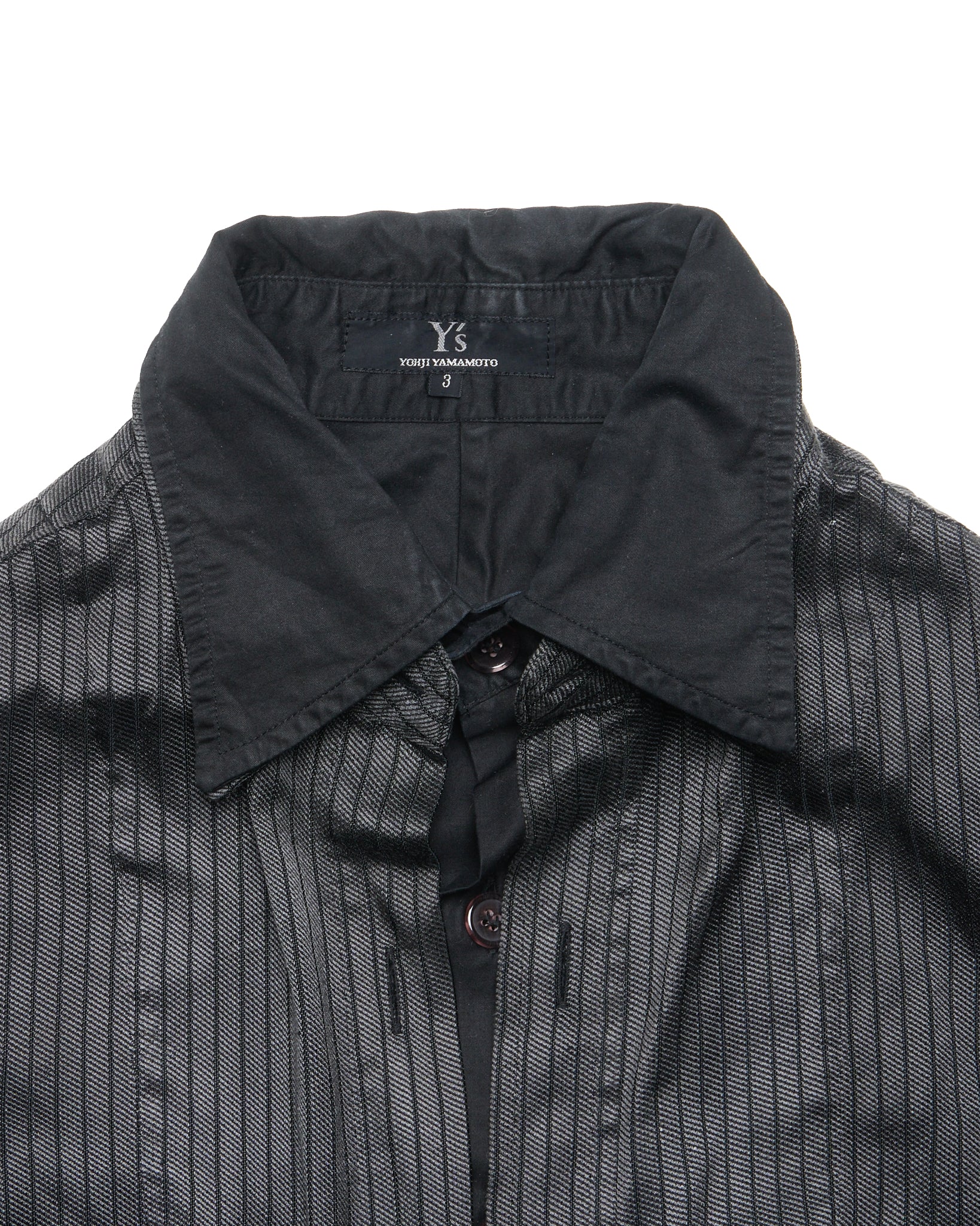Early 00’s Y’s Black Pinstripe Button-Up