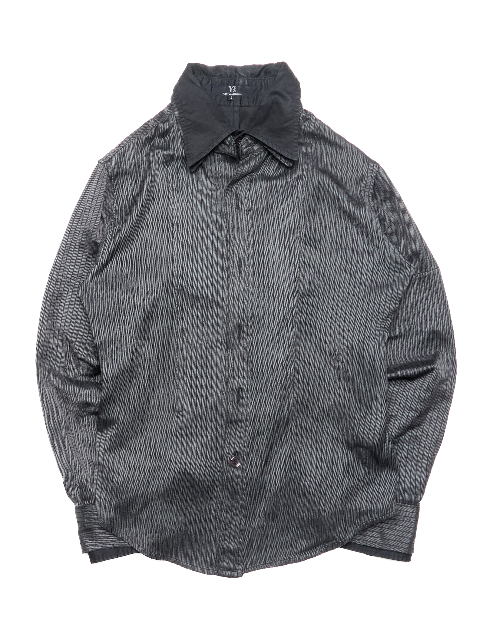 Early 00’s Y’s Black Pinstripe Button-Up