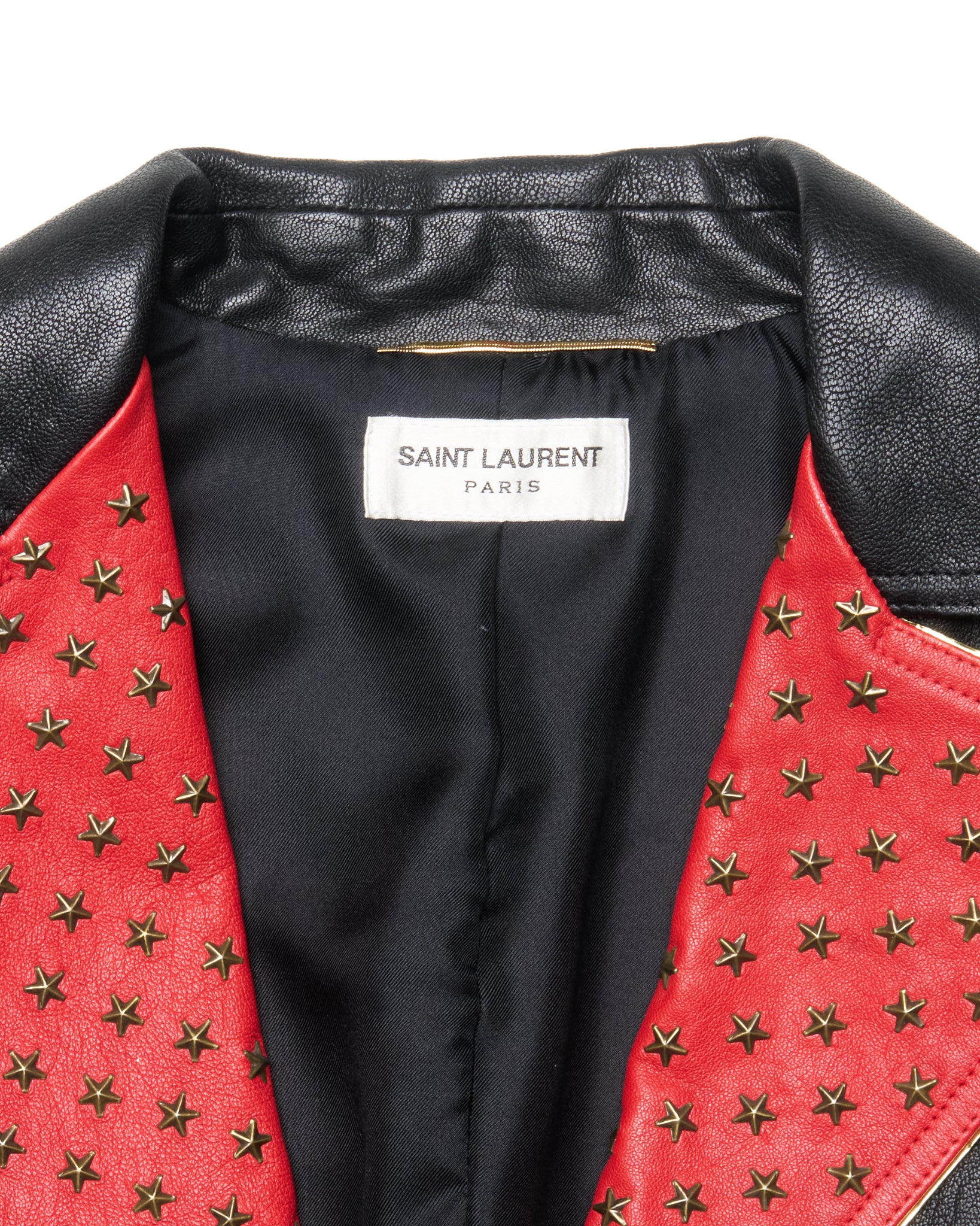 S/S15 Saint Laurent Paris Studded Leather Jacket *SAMPLE*