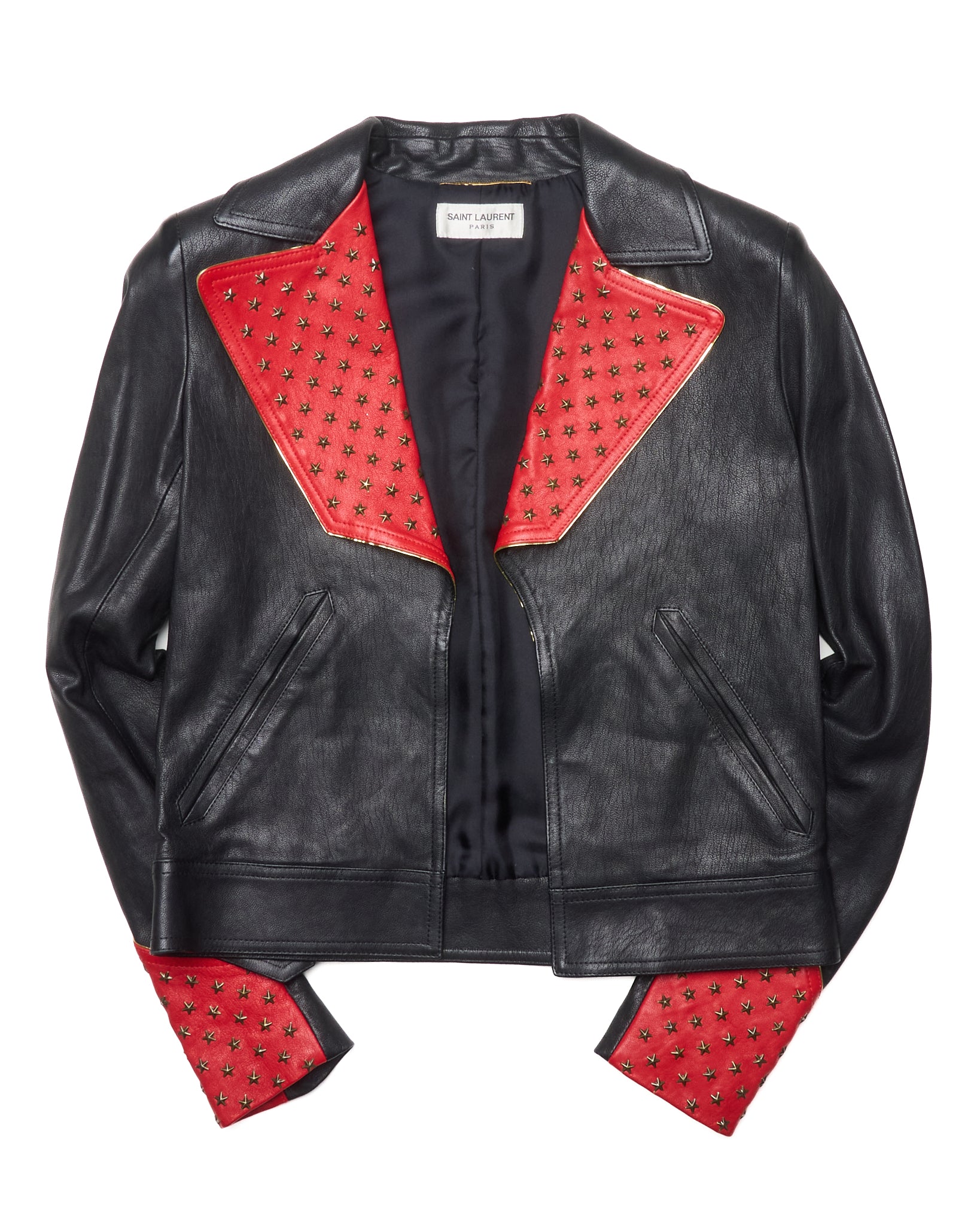 S/S15 Saint Laurent Paris Studded Leather Jacket *SAMPLE*