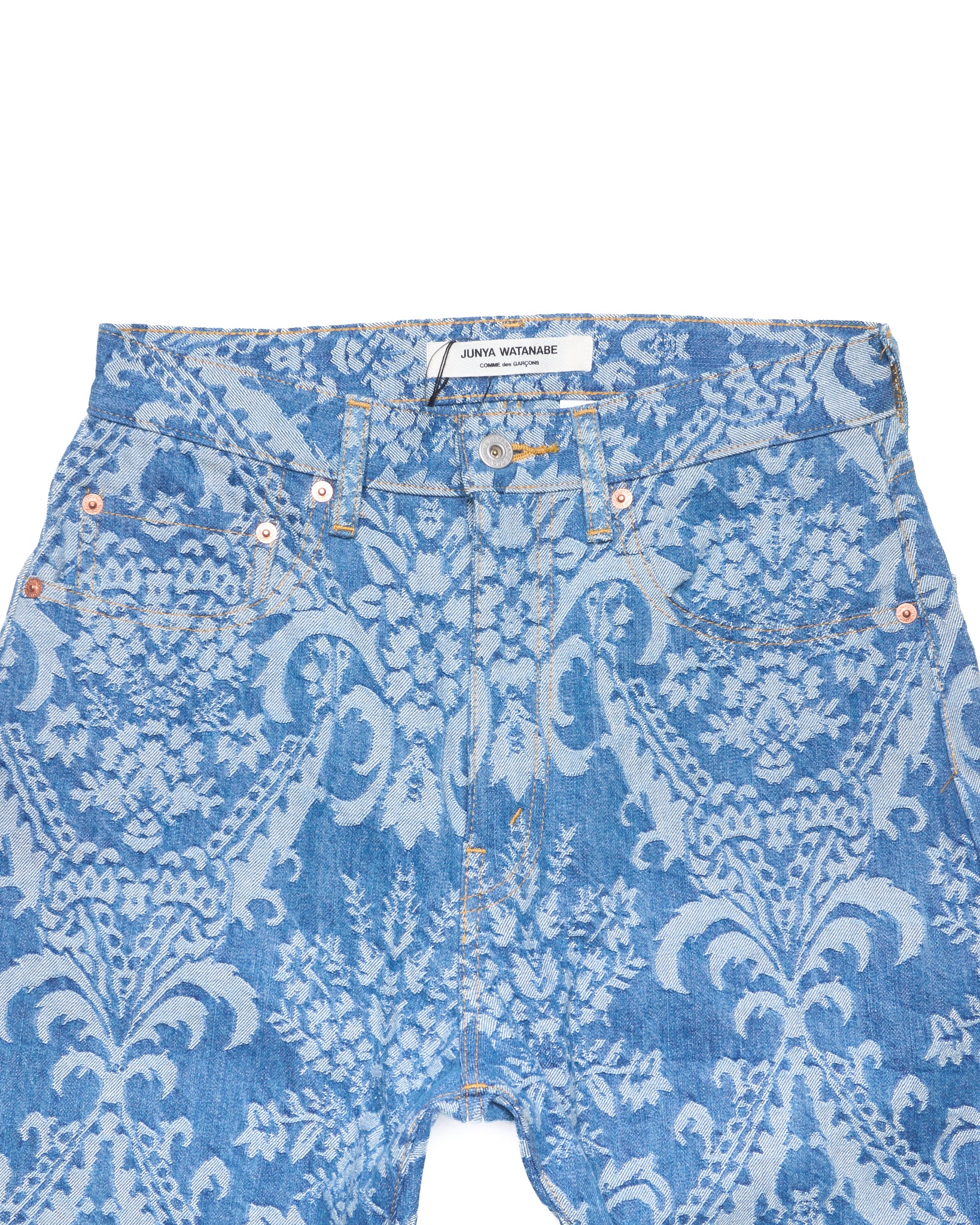 S/S19 Junya Watanabe Jacquard Print High-Waisted Denim
