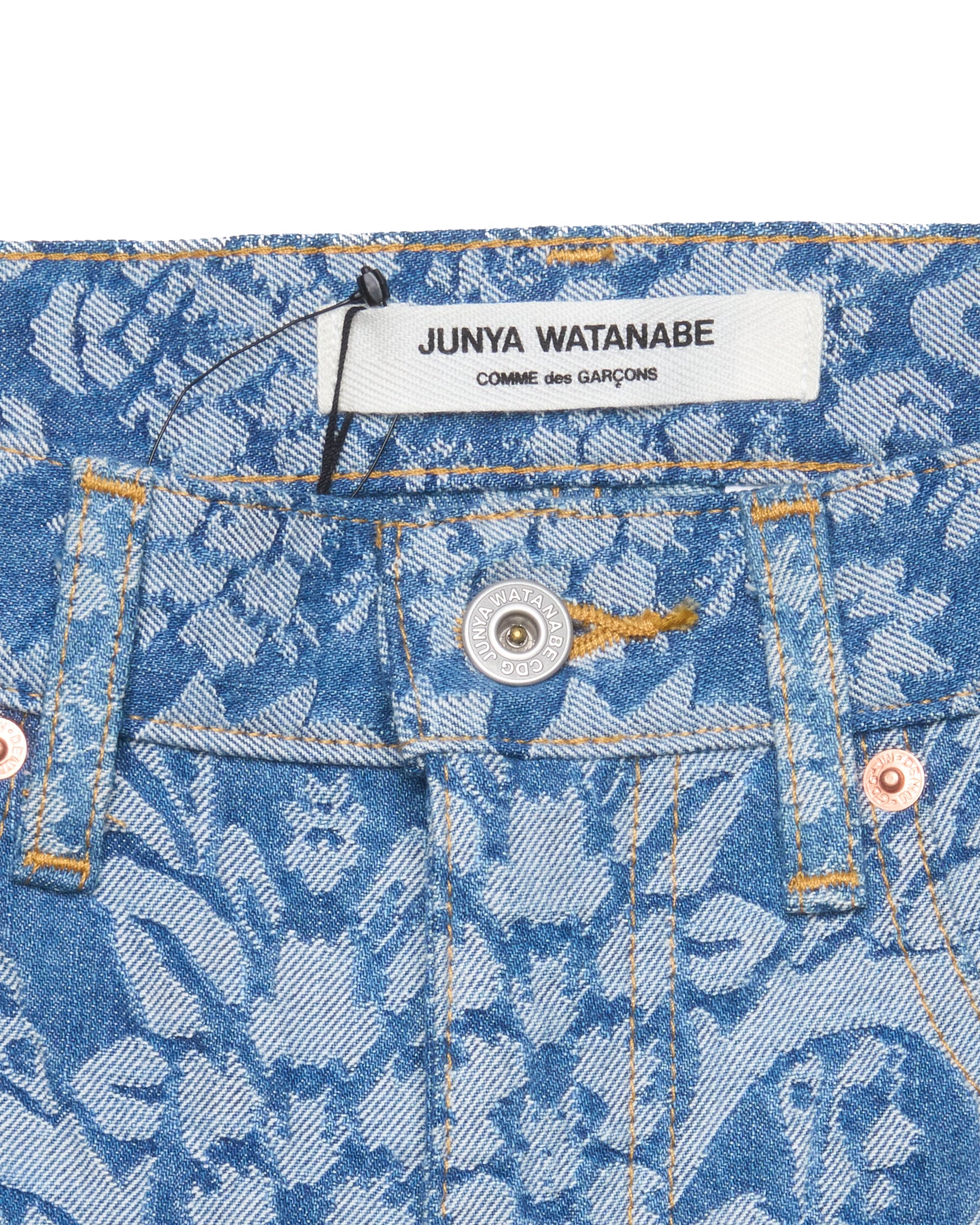 S/S19 Junya Watanabe Jacquard Print High-Waisted Denim
