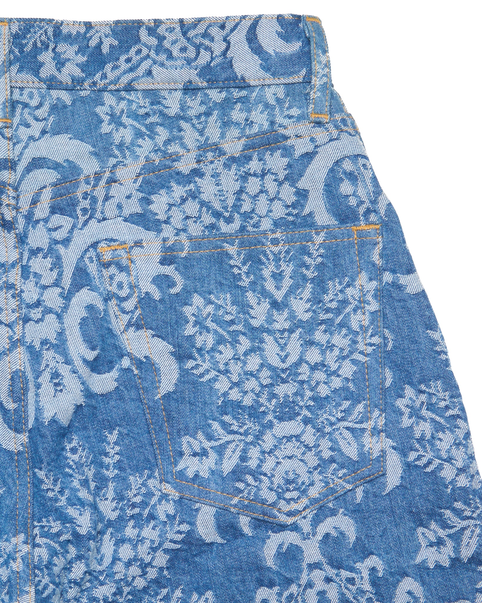 S/S19 Junya Watanabe Jacquard Print High-Waisted Denim