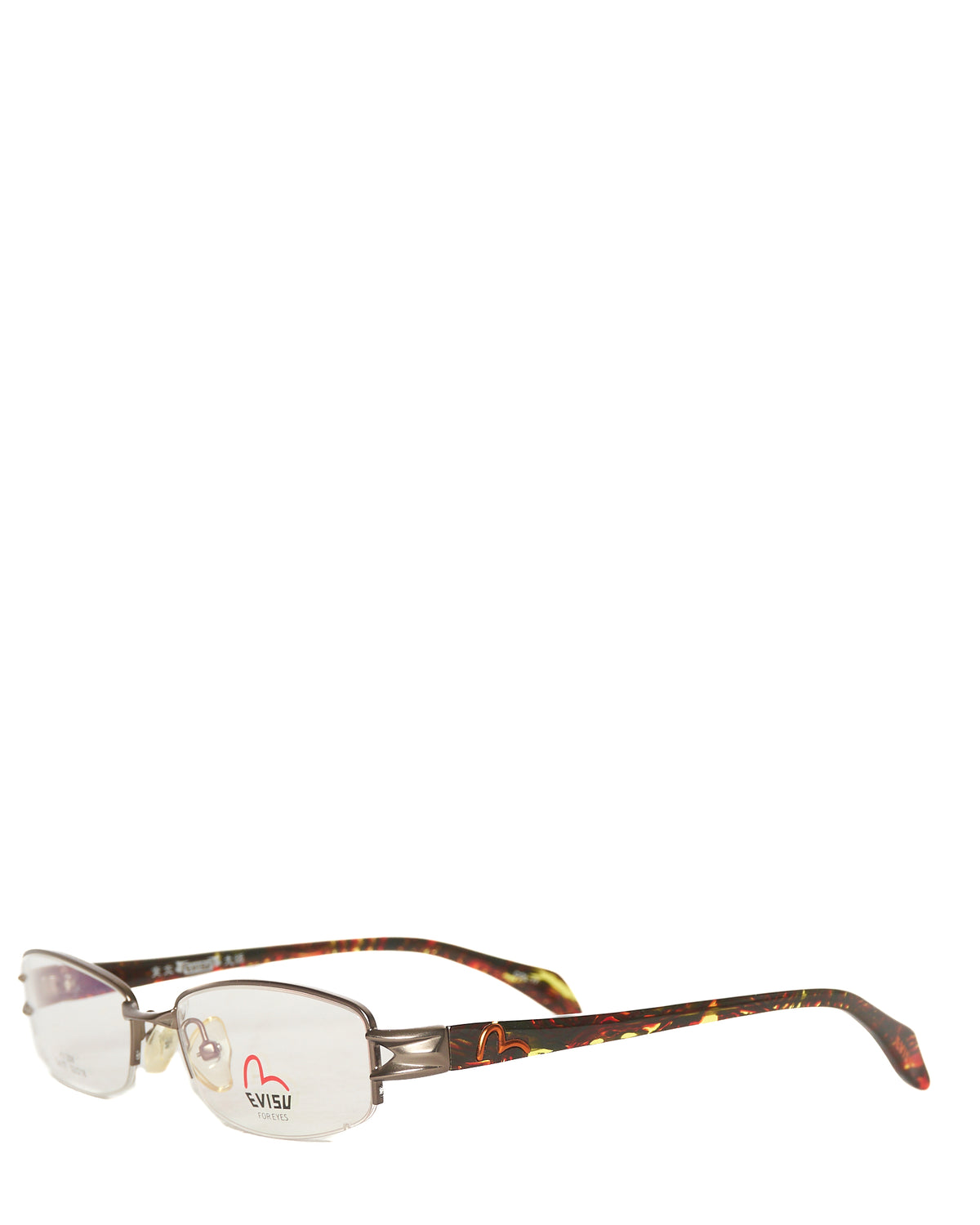Early 00s EVISU Tortoise Shell Clear Glasses