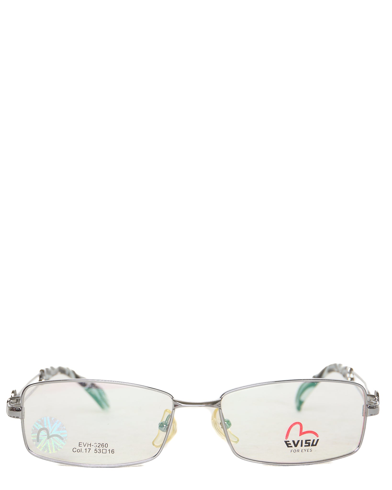 Early 00s EVISU White Marble Seagull Clear Glasses
