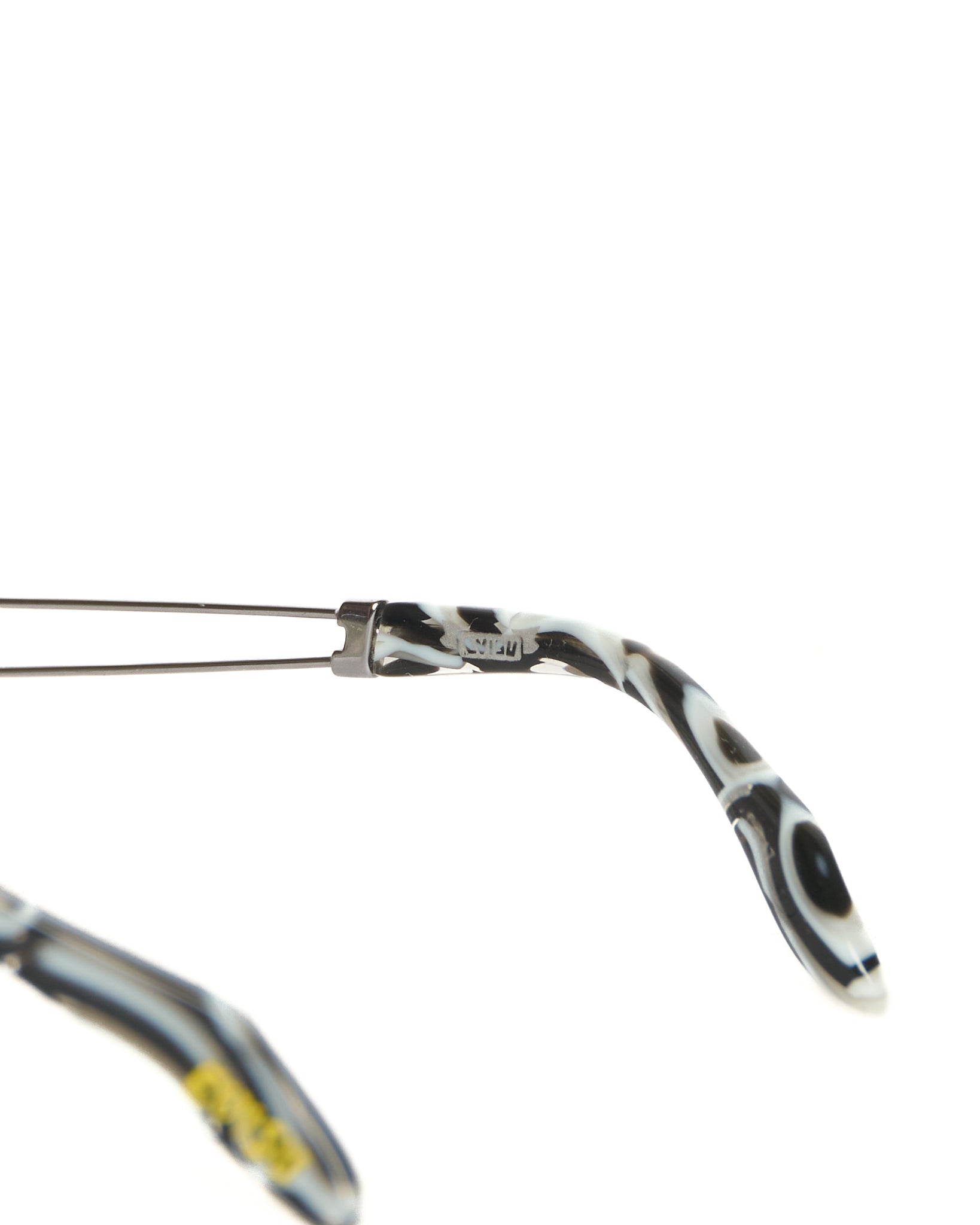 Early 00s EVISU White Marble Seagull Clear Glasses