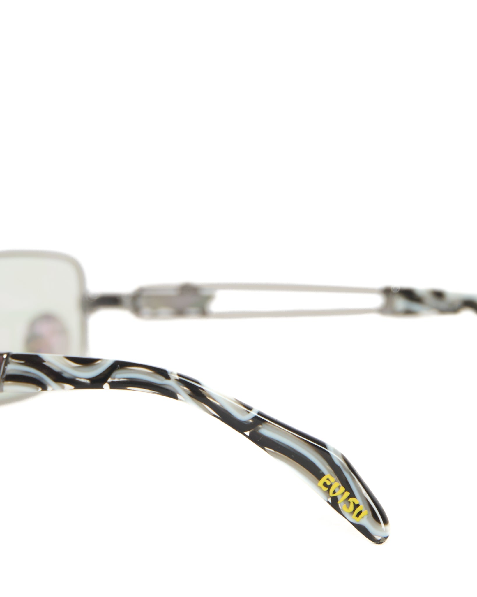 Early 00s EVISU White Marble Seagull Clear Glasses