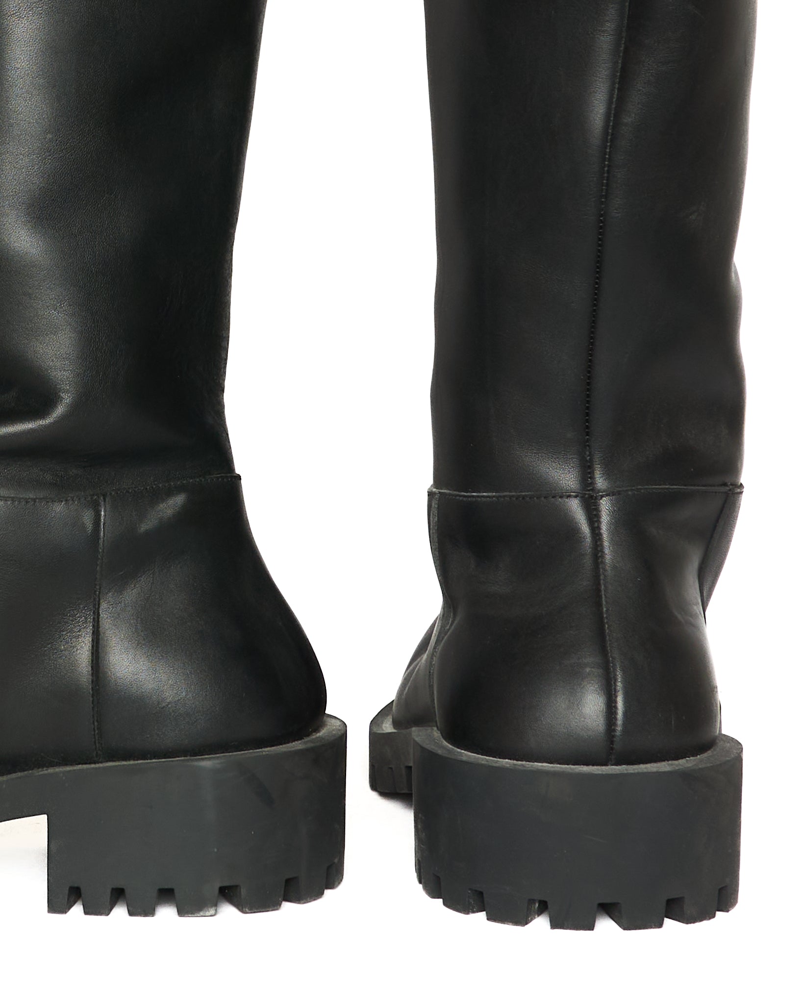 F/W22 Balenciaga Leather Thigh-High Hummer Boots