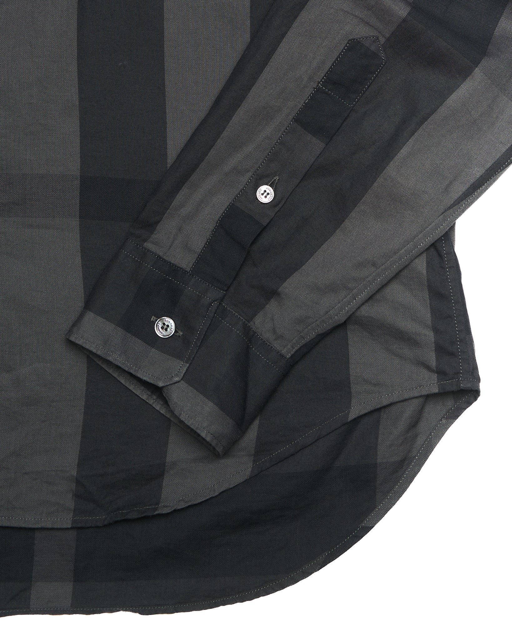 Burberry London Black/Grey Exploded Plaid Dress Shirt