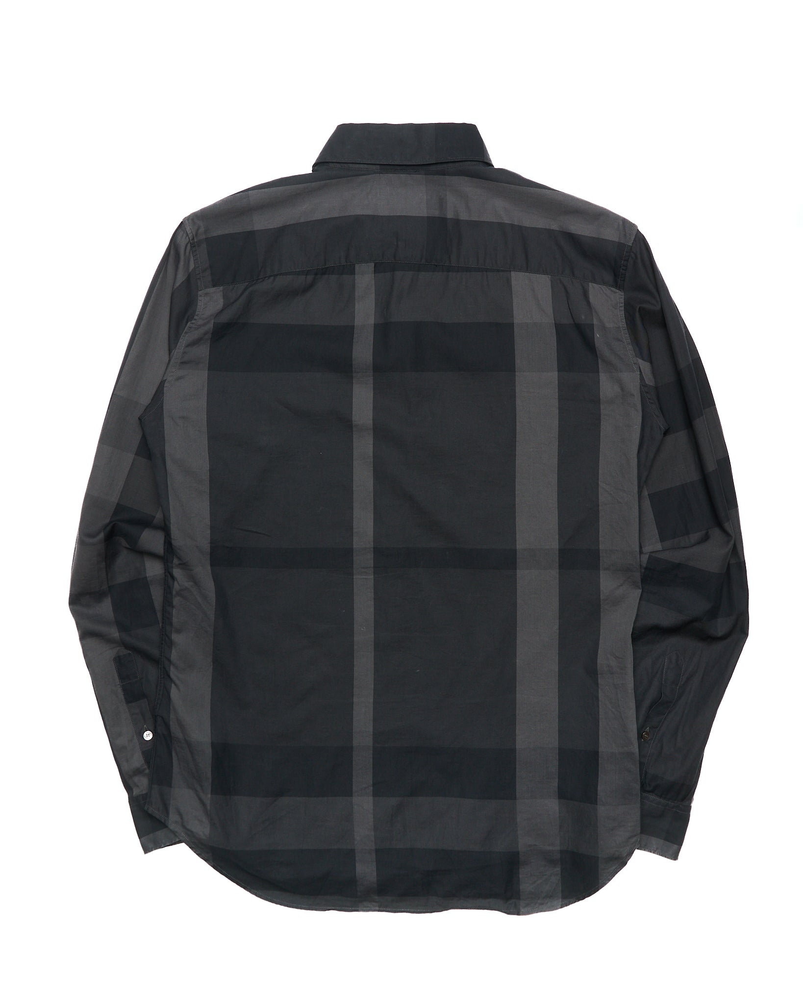 Burberry London Black/Grey Exploded Plaid Dress Shirt