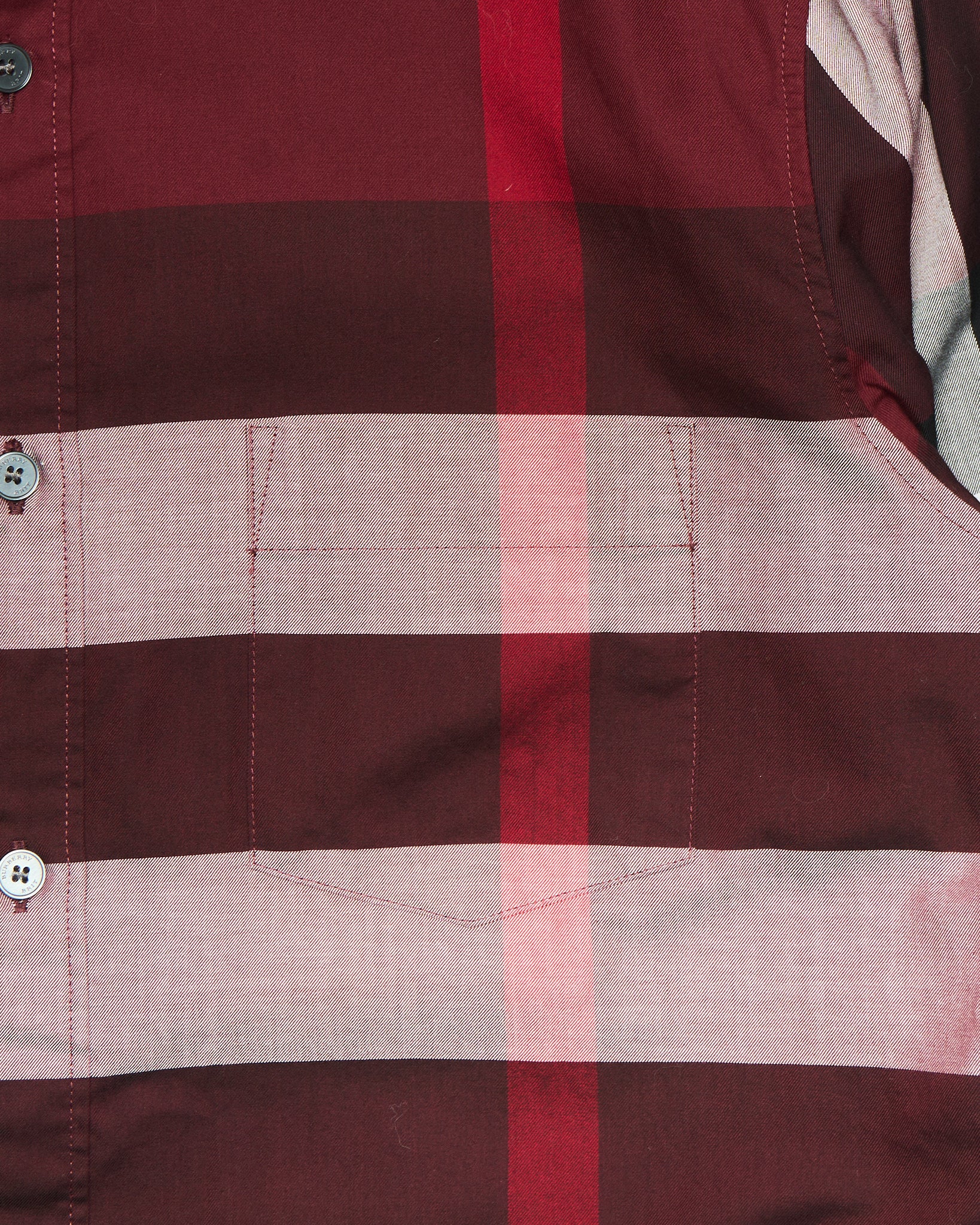 Burberry Brit Red/White Exploded Plaid Dress Shirt