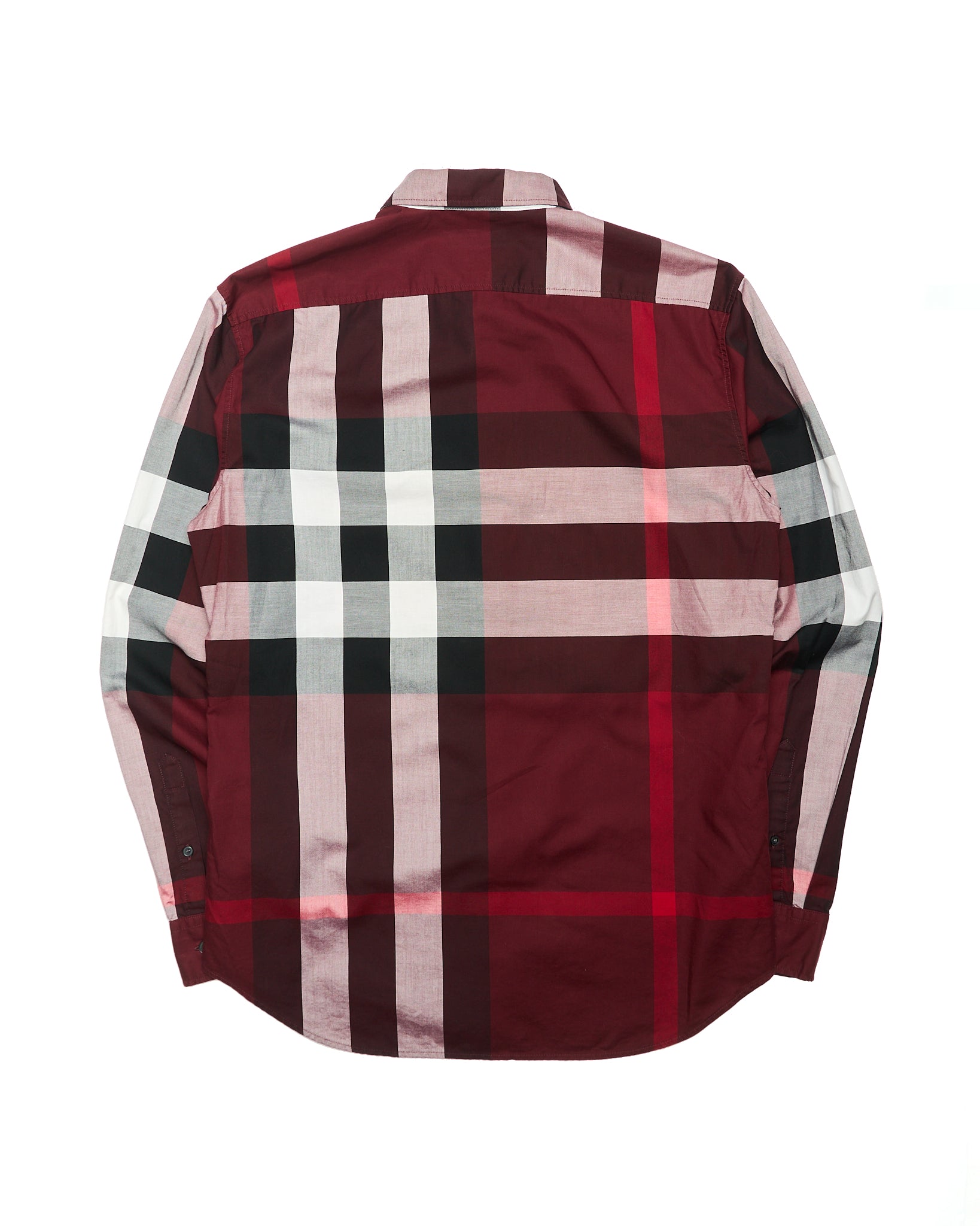 Burberry Brit Red/White Exploded Plaid Dress Shirt