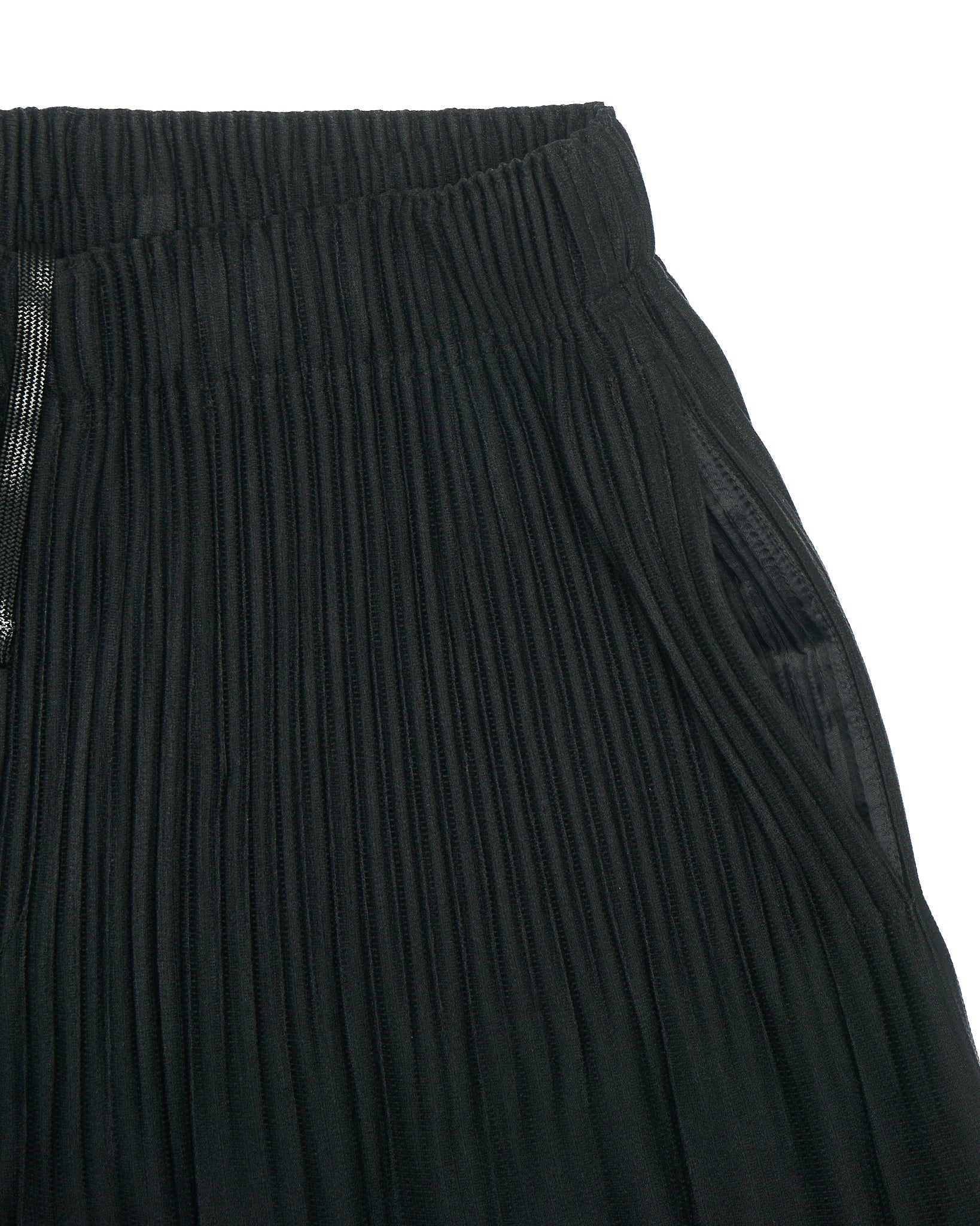 Issey Miyake Homme Plissé Black Cropped Jogger Pleated Pant