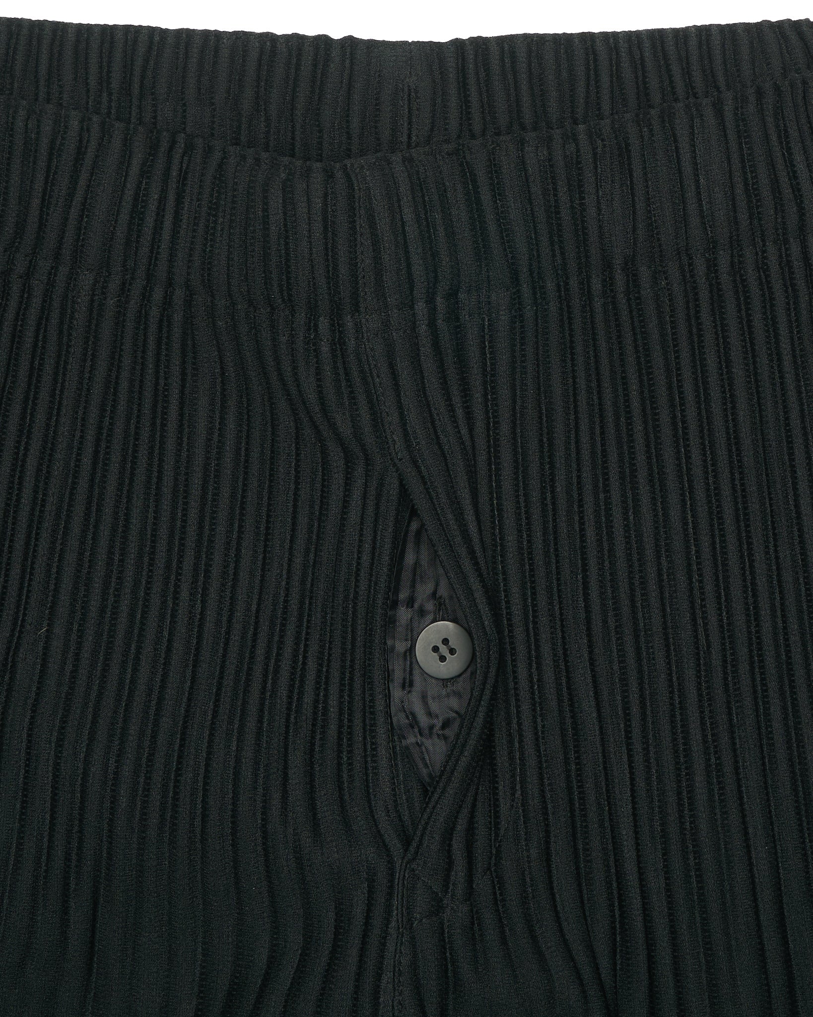 Issey Miyake Homme Plissé Black Cropped Jogger Pleated Pant