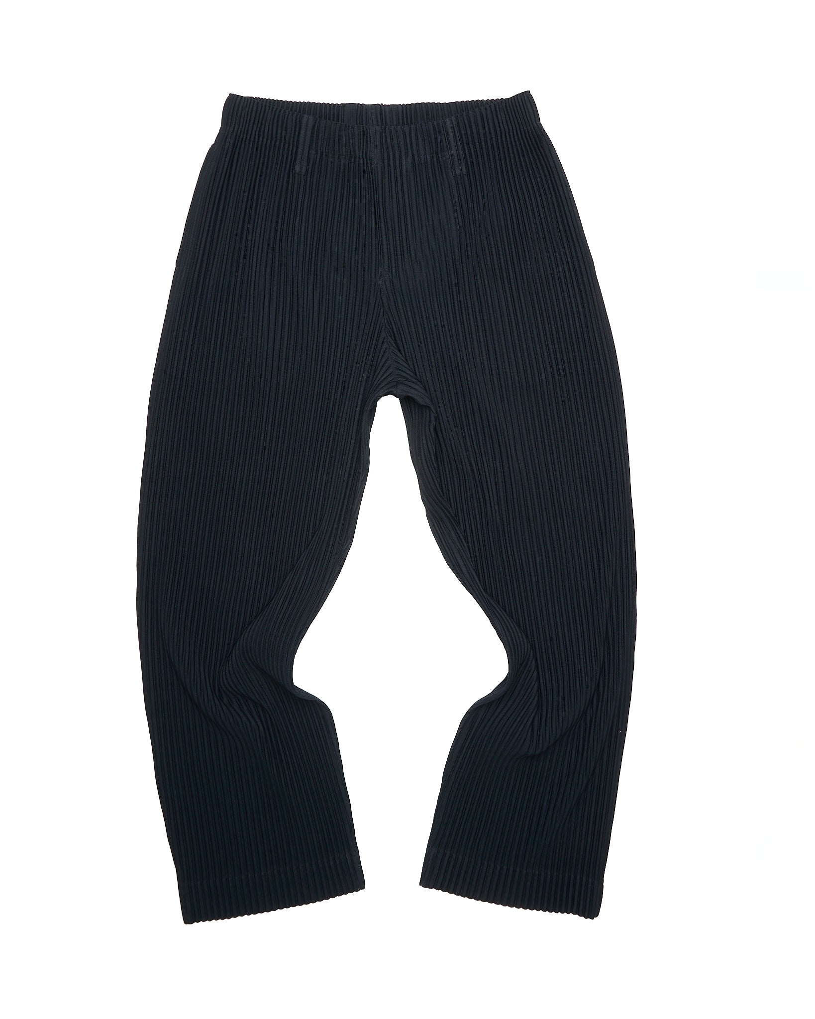 Issey Miyake Homme Plissé Navy Straight Leg Pleated Trouser