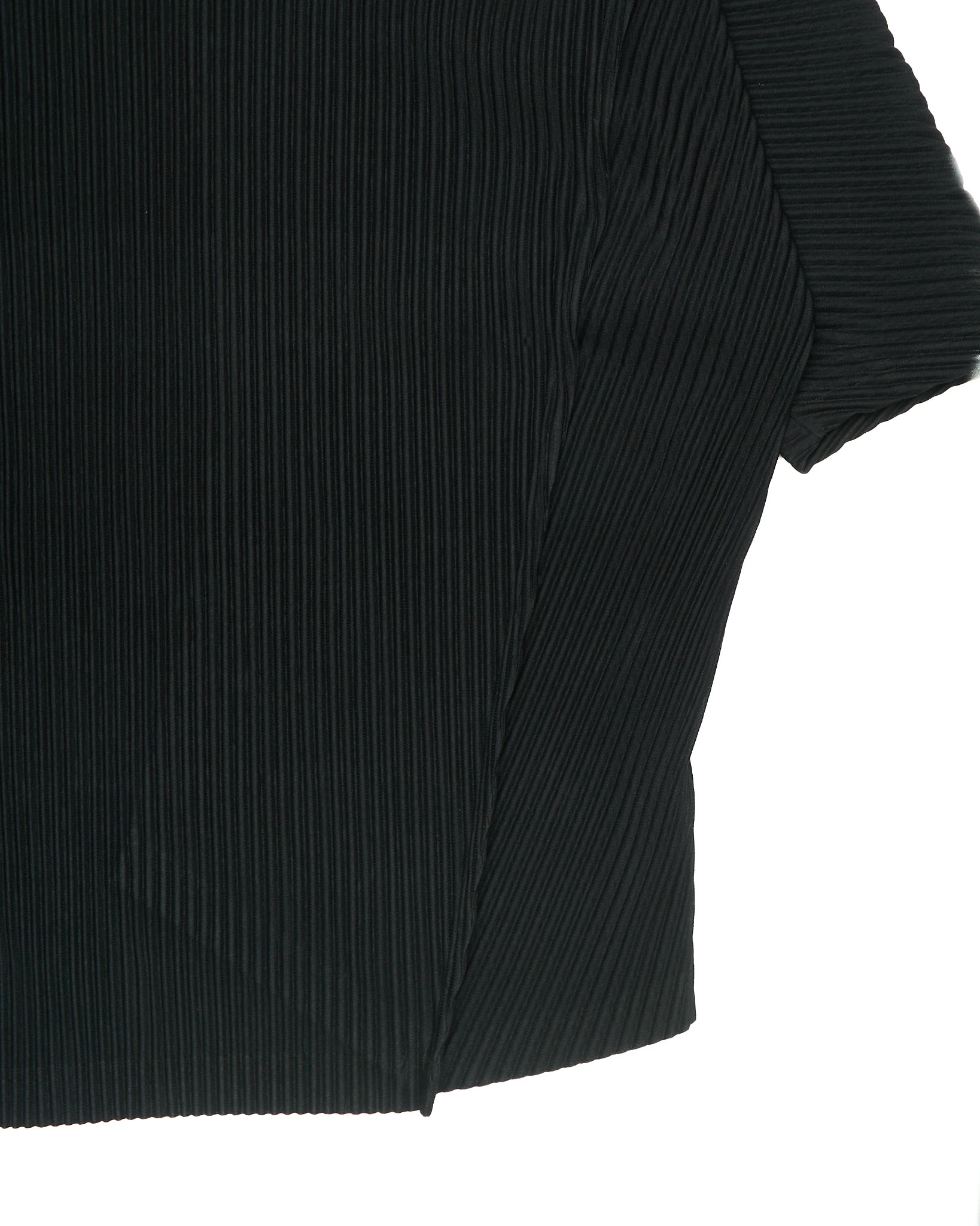 Issey Miyake Homme Plissé Agave Mesh Black 3/4 Length T-Shirt