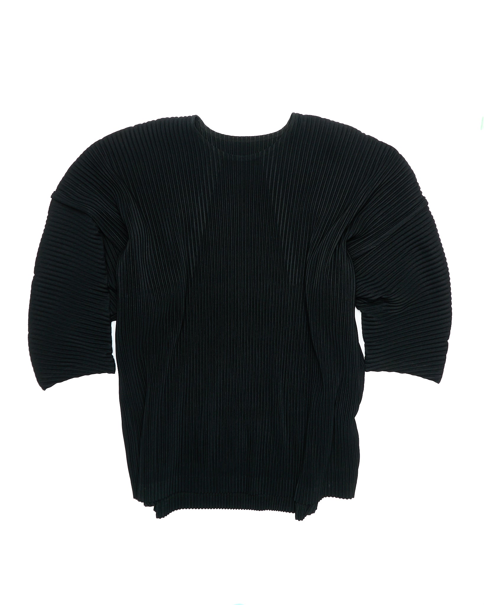 Issey Miyake Homme Plissé Agave Mesh Black 3/4 Length T-Shirt