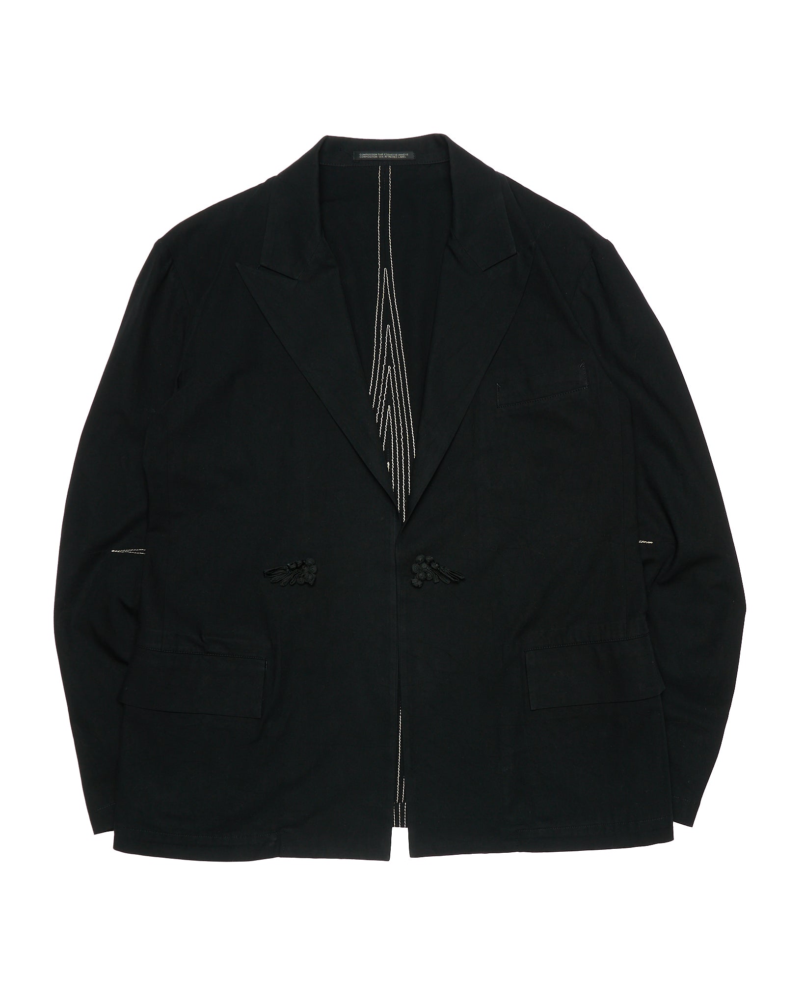 S/S08 Yohji Yamamoto Articulated-Sleeve Linework Blazer