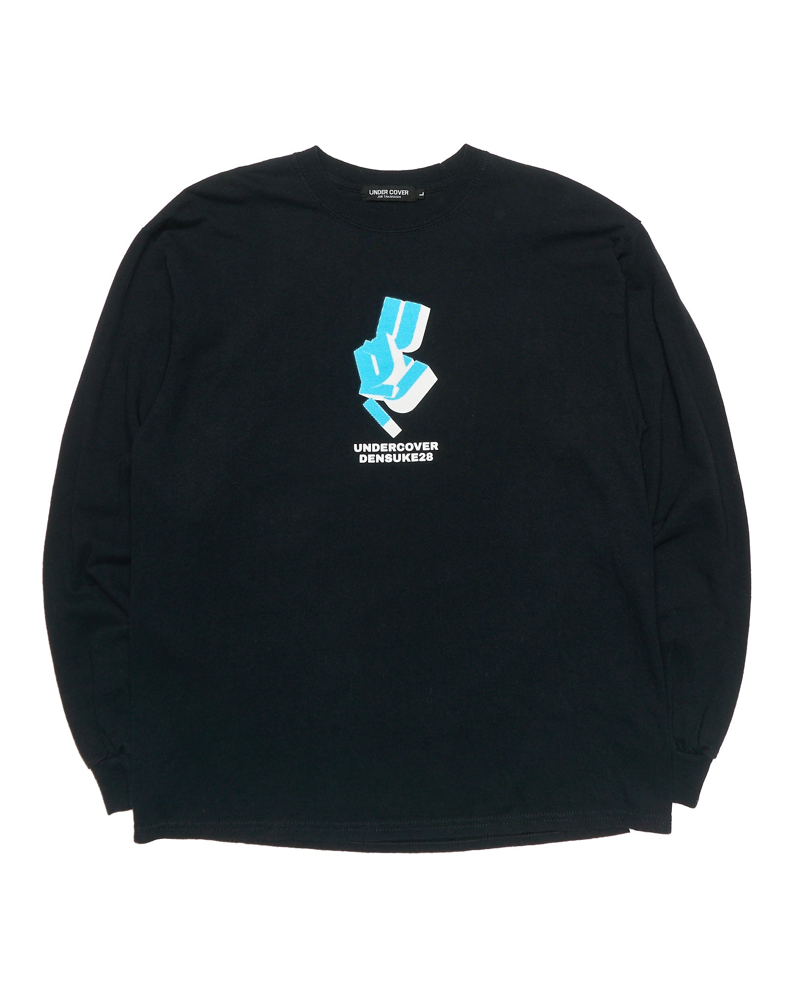 A/W21 Undercover “Densuke28” Black Long-Sleeve Graphic Tee Shirt