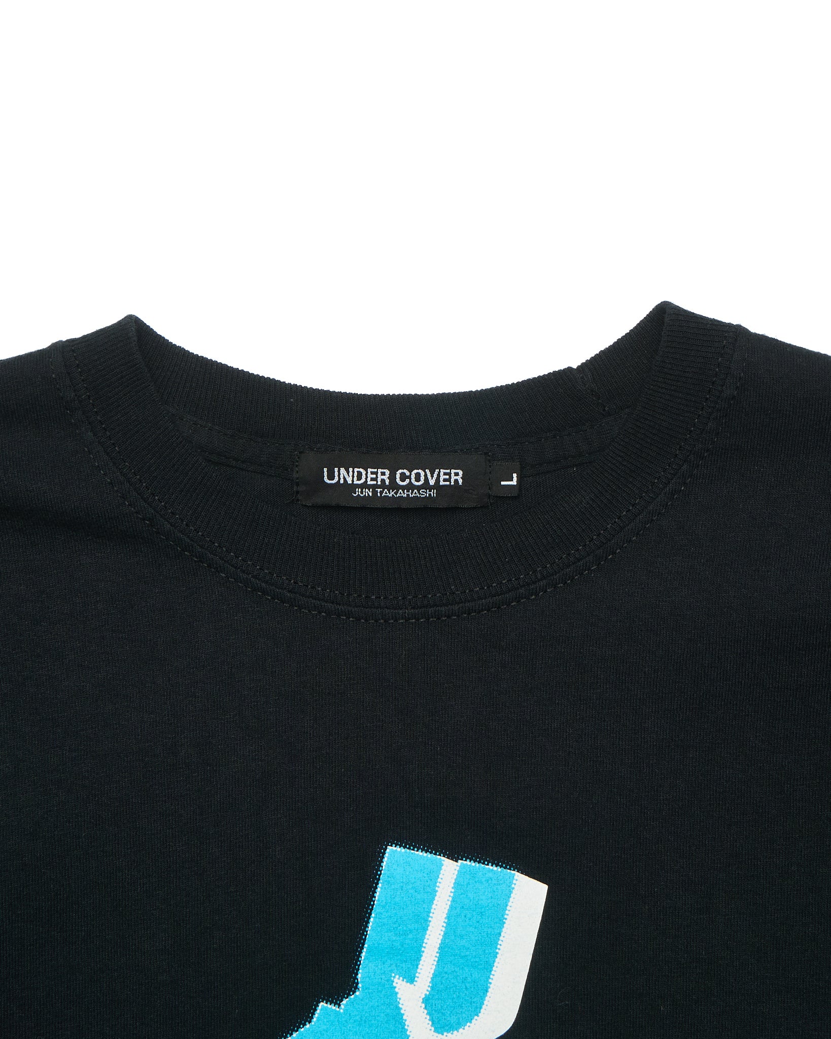 A/W21 Undercover “Densuke28” Black Long-Sleeve Graphic Tee Shirt
