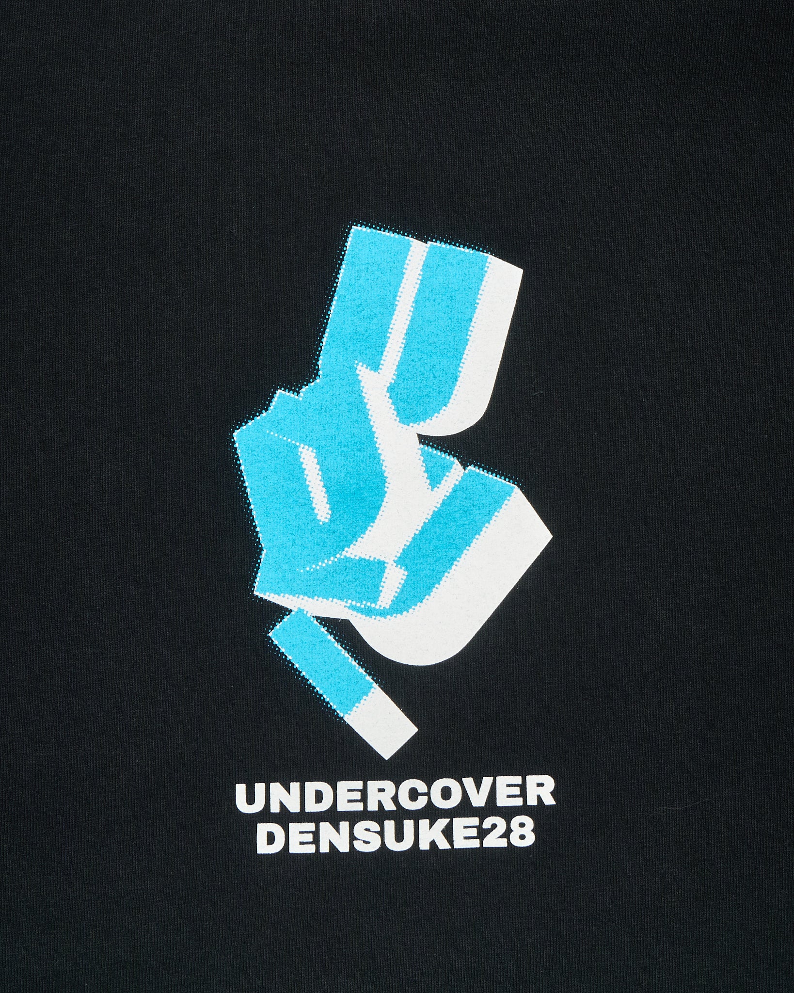 A/W21 Undercover “Densuke28” Black Long-Sleeve Graphic Tee Shirt