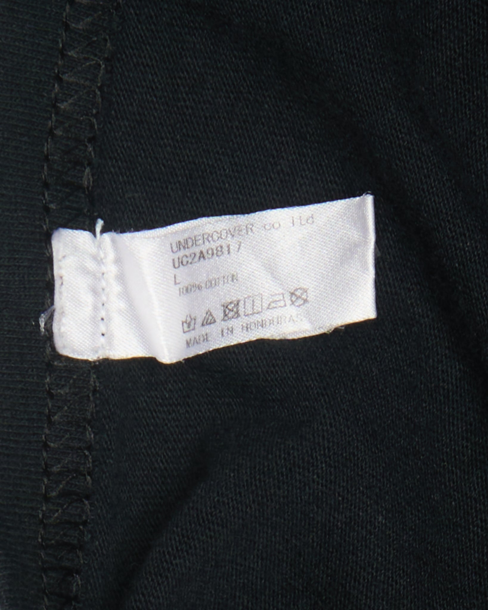 A/W21 Undercover “Densuke28” Black Long-Sleeve Graphic Tee Shirt