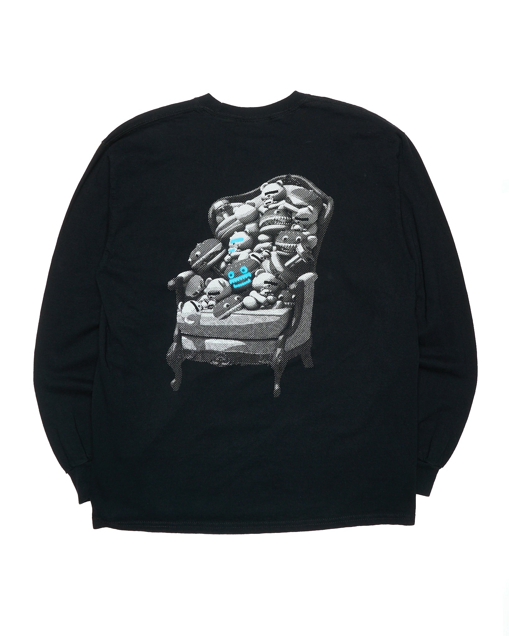 A/W21 Undercover “Densuke28” Black Long-Sleeve Graphic Tee Shirt