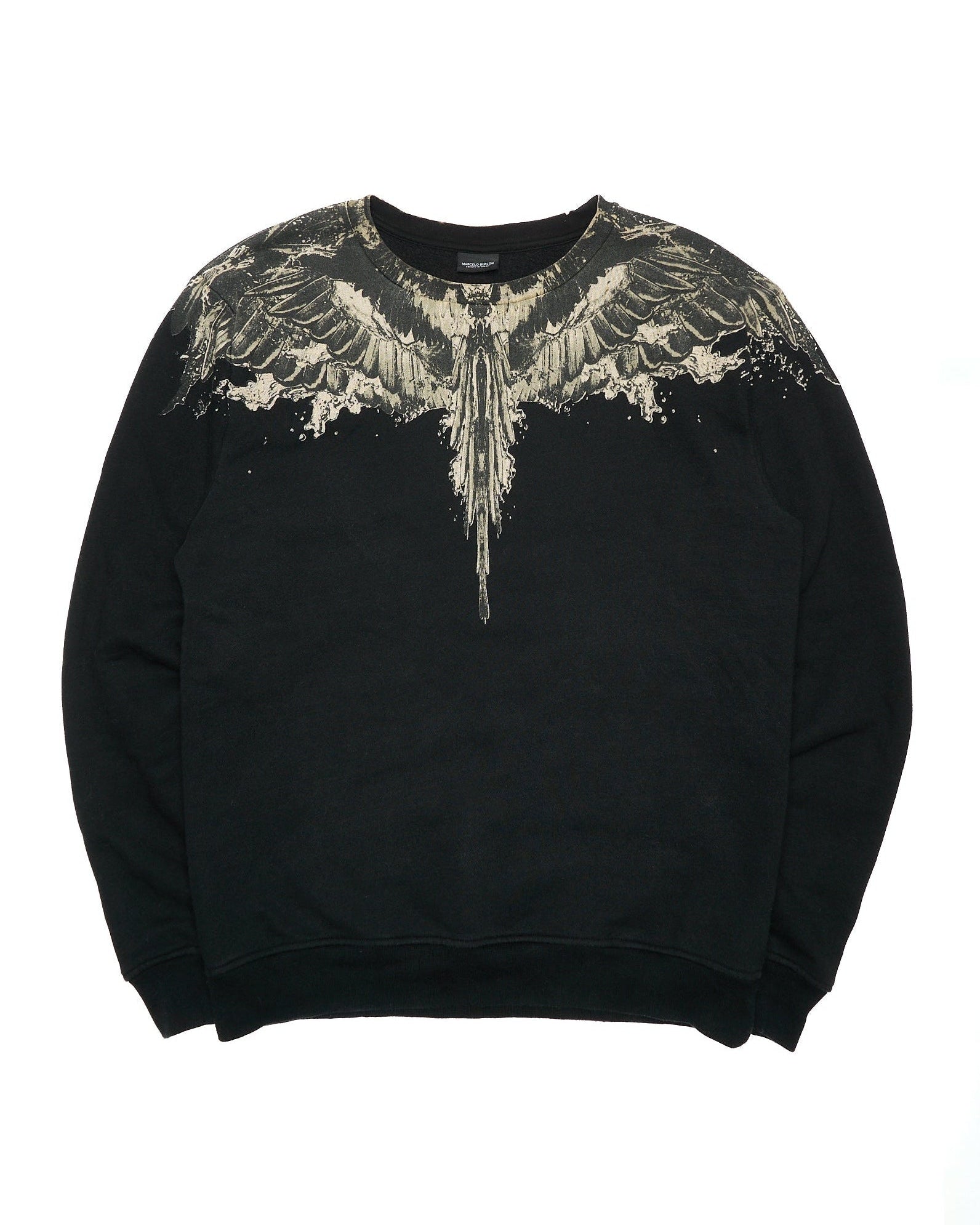 Marcelo Burlon County of Milan Wings Black/Tan Crewneck Sweatshirt