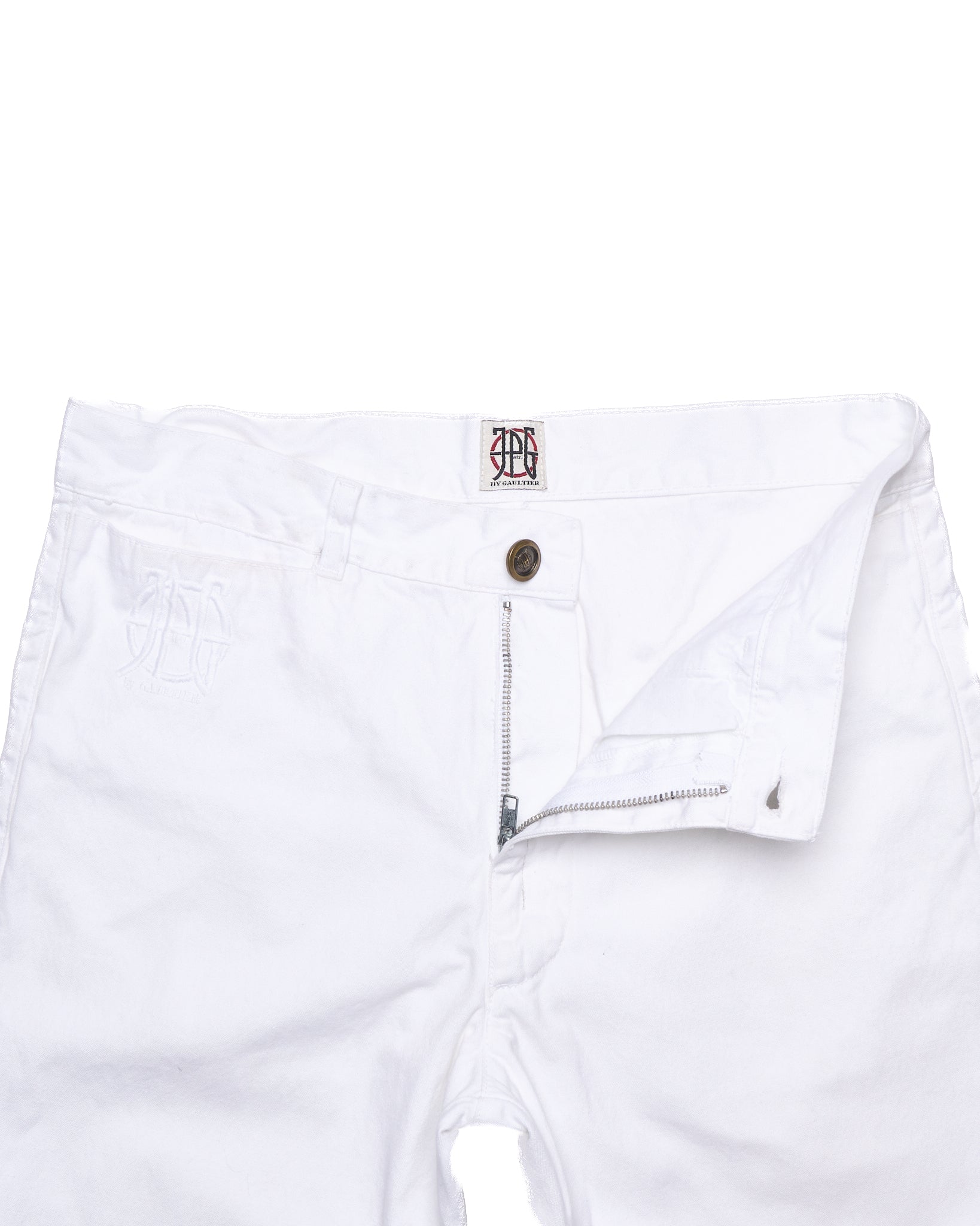Late 90s JPG by Jean Paul Gaultier White Zipper Pant