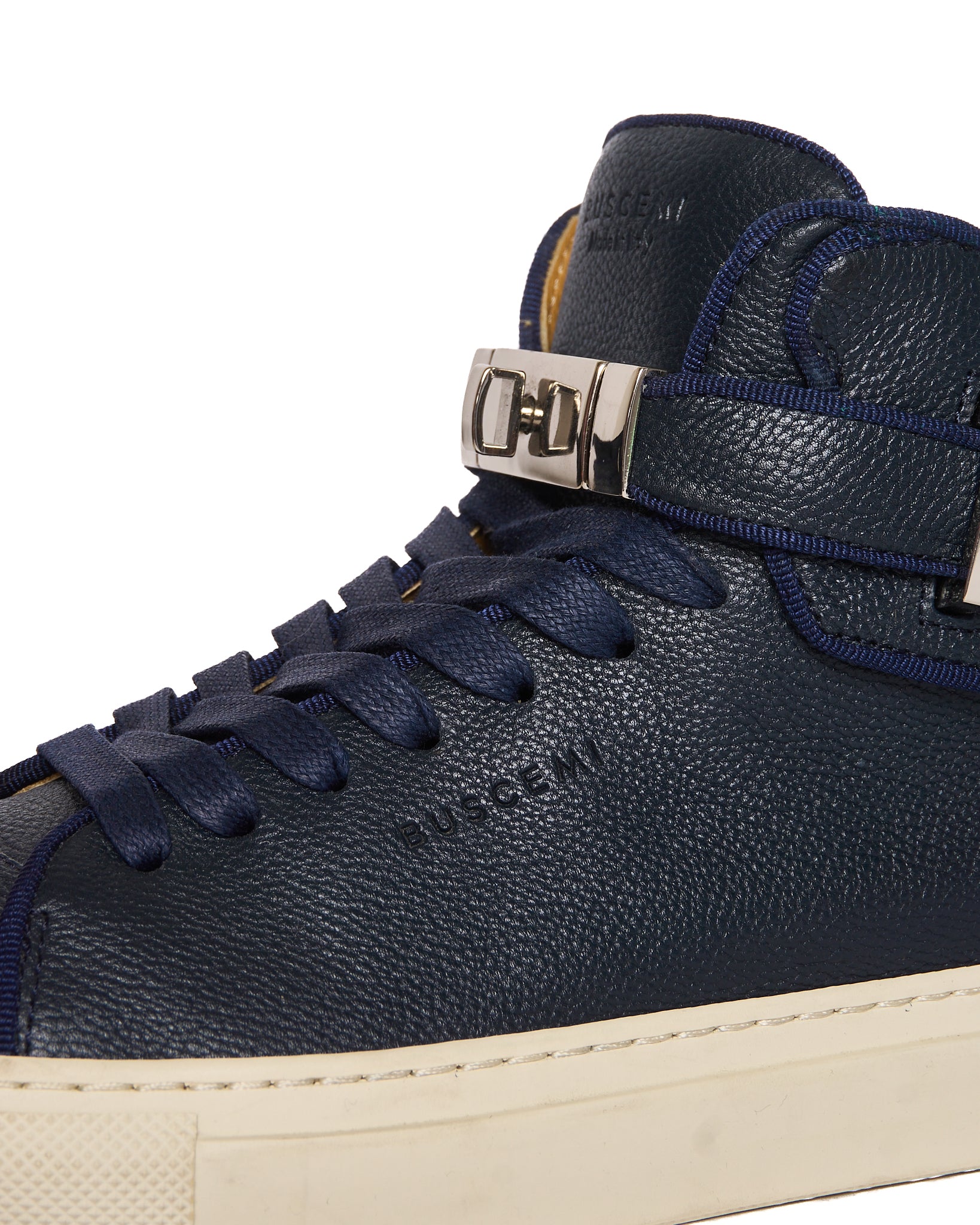 Buscemi 100MM High-Top Navy Lock Sneaker