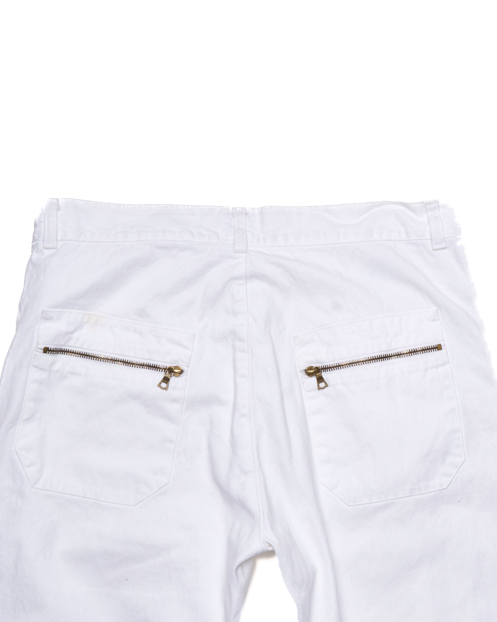 Late 90s JPG by Jean Paul Gaultier White Zipper Pant