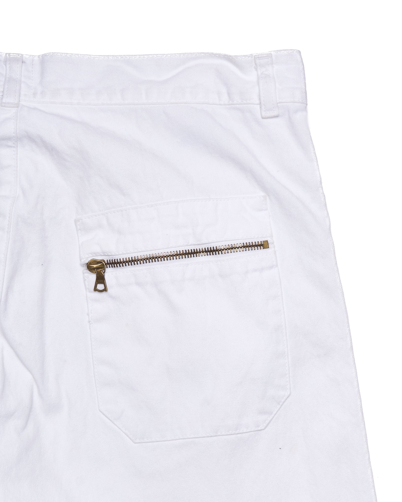 Late 90s JPG by Jean Paul Gaultier White Zipper Pant