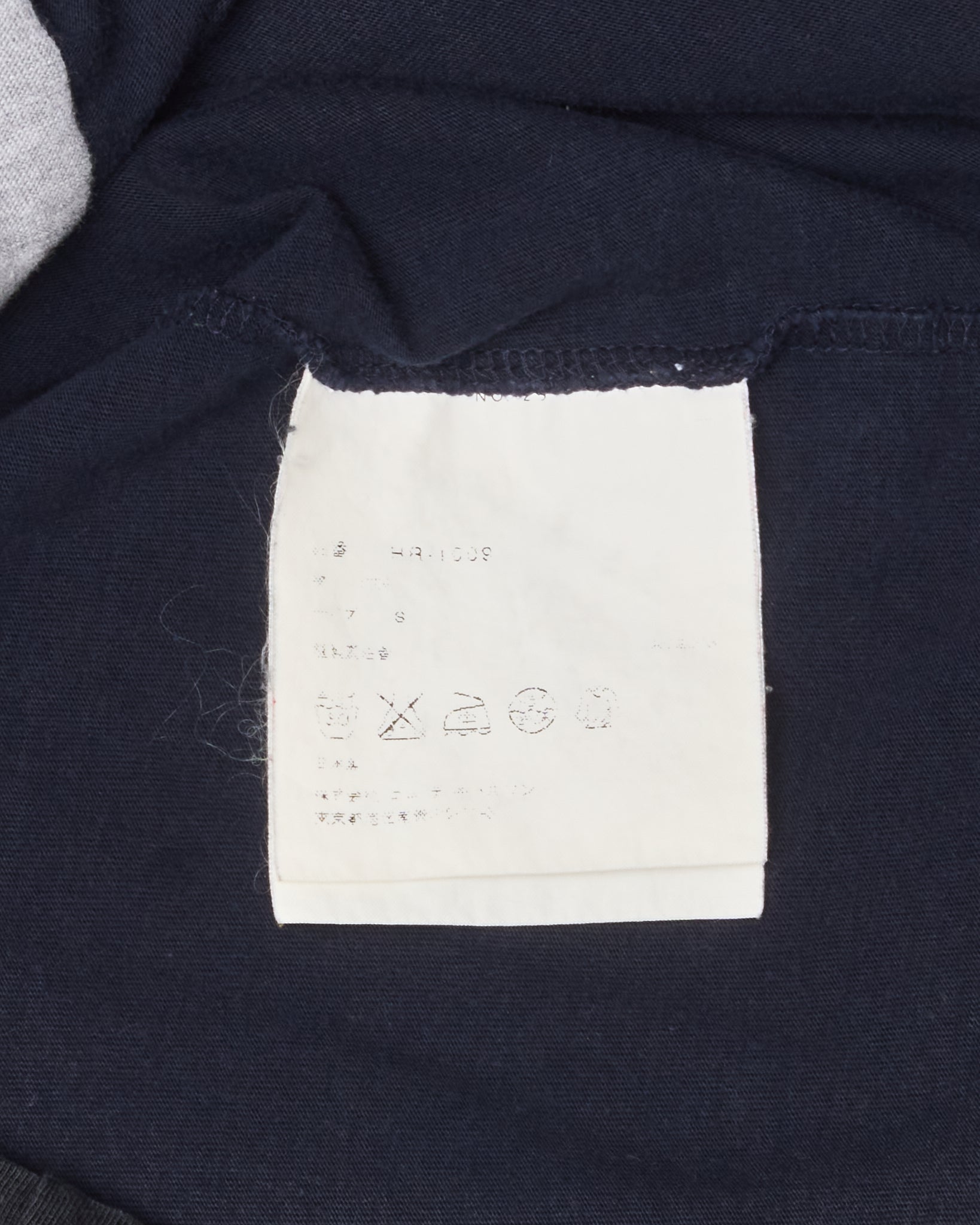 Mid 00s COMME des GARÇONS HOMME Navy & Heather Gray Panelled Long Sleeve Tee